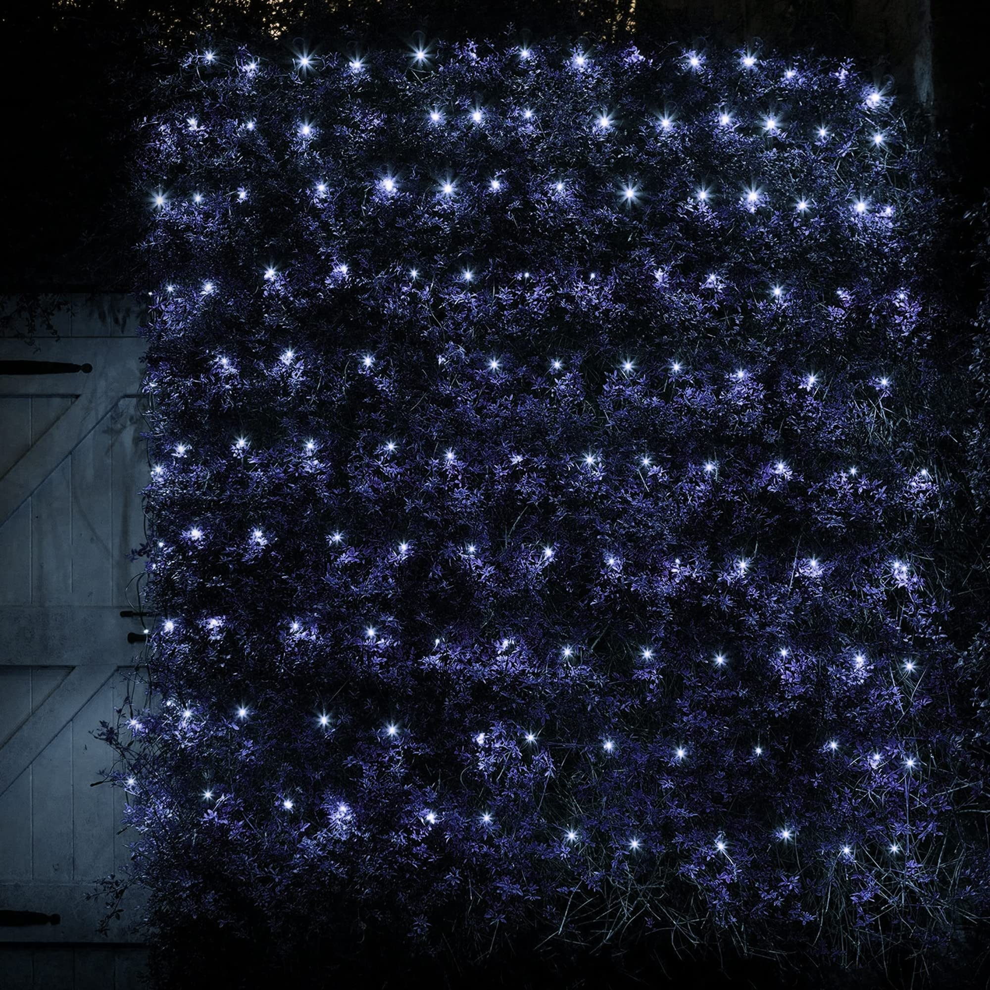 Dazzle Bright 360 LED Net Lights, 12FT x 5FT Waterproof String Lights, White, 8 Modes for Indoor/Outdoor Xmas Decor