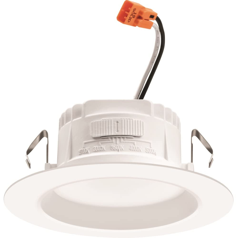 Juno Rb4S Sww5 Mw Cp6 M6 Retrobasics Retrofit Led Downlight, Switchable, Matte White, 4 Inch, 6-Pack