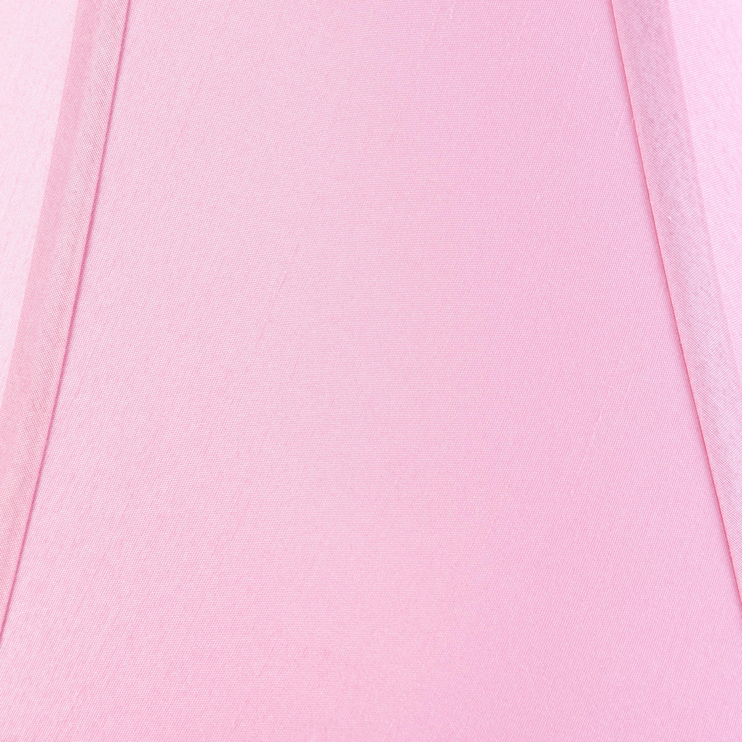 Bell Lamp Shades Pink Medium Lamp Shade 6'' Top X 13'' Bottom X 10.6'' High(Spider) Side Ribbing Replacement Lampshade, Fabric L