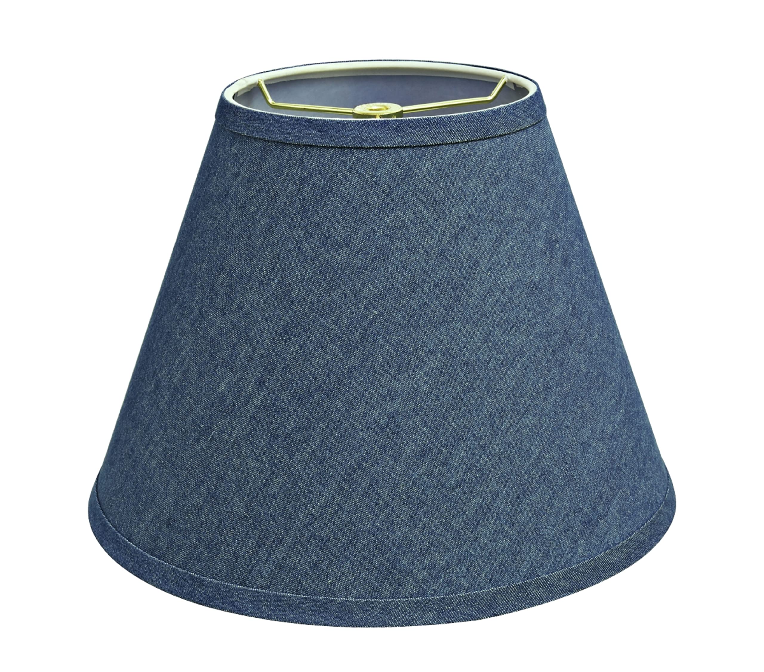 Aspen Creative 32194A Transitional Empire Shape Spider Construction Lamp Shade, Washing Blue, 6&quot; Top x 12&quot; Bottom x 9&quot; Slant Height