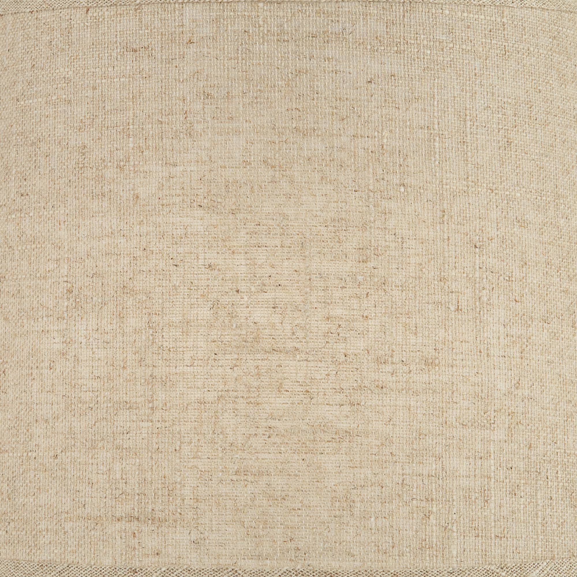 Set Of 2 Hardback Drum Lamp Shades Burlap Linen Medium 11'' Top X 13'' Bottom X 9.5'' High Spider With Replacement Harp And Fini