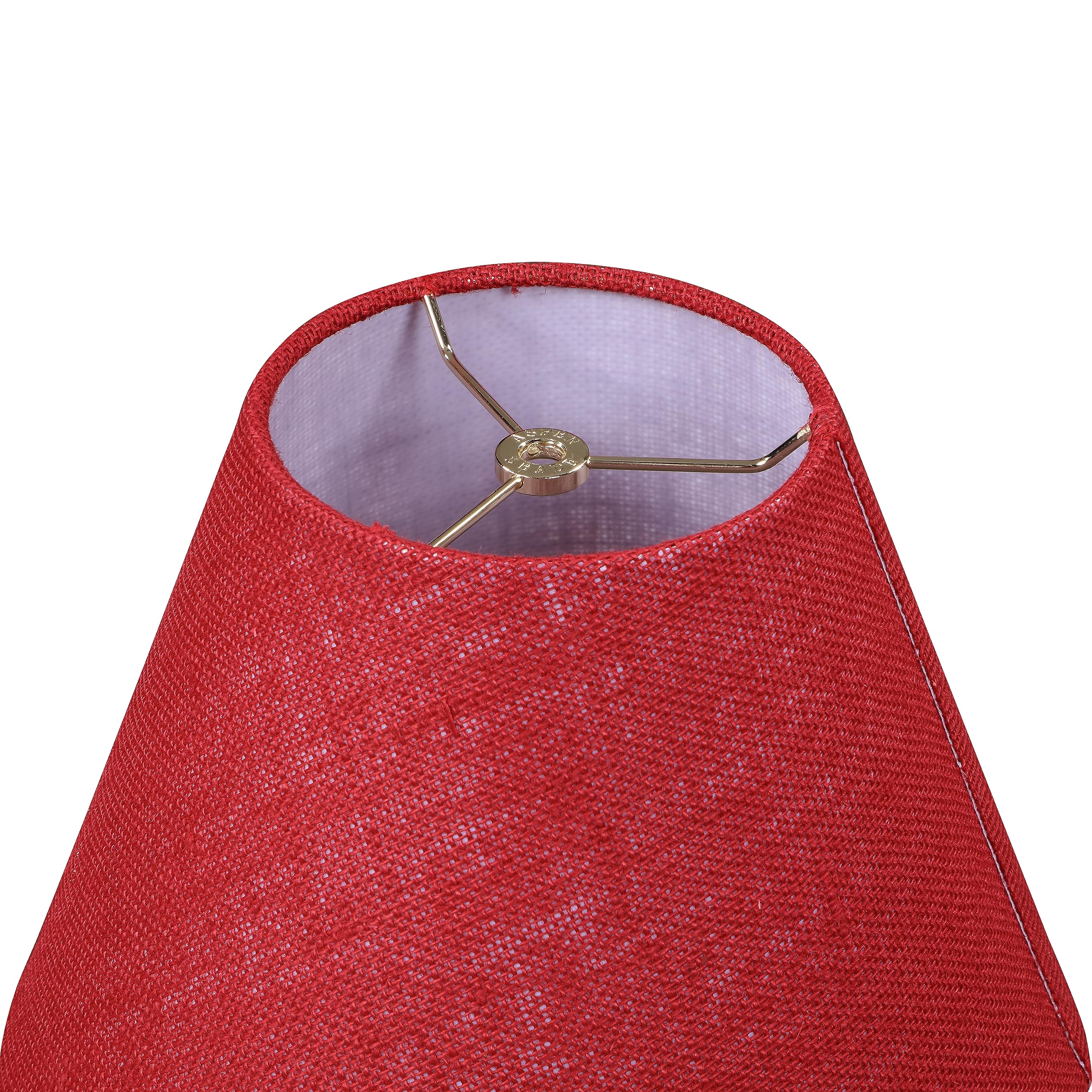 Aspen Creative 32995 Transitional Empire Shape Spider Construction Lamp Shade In Red, (6&quot; X 11 7/8&quot; X 9&quot;)
