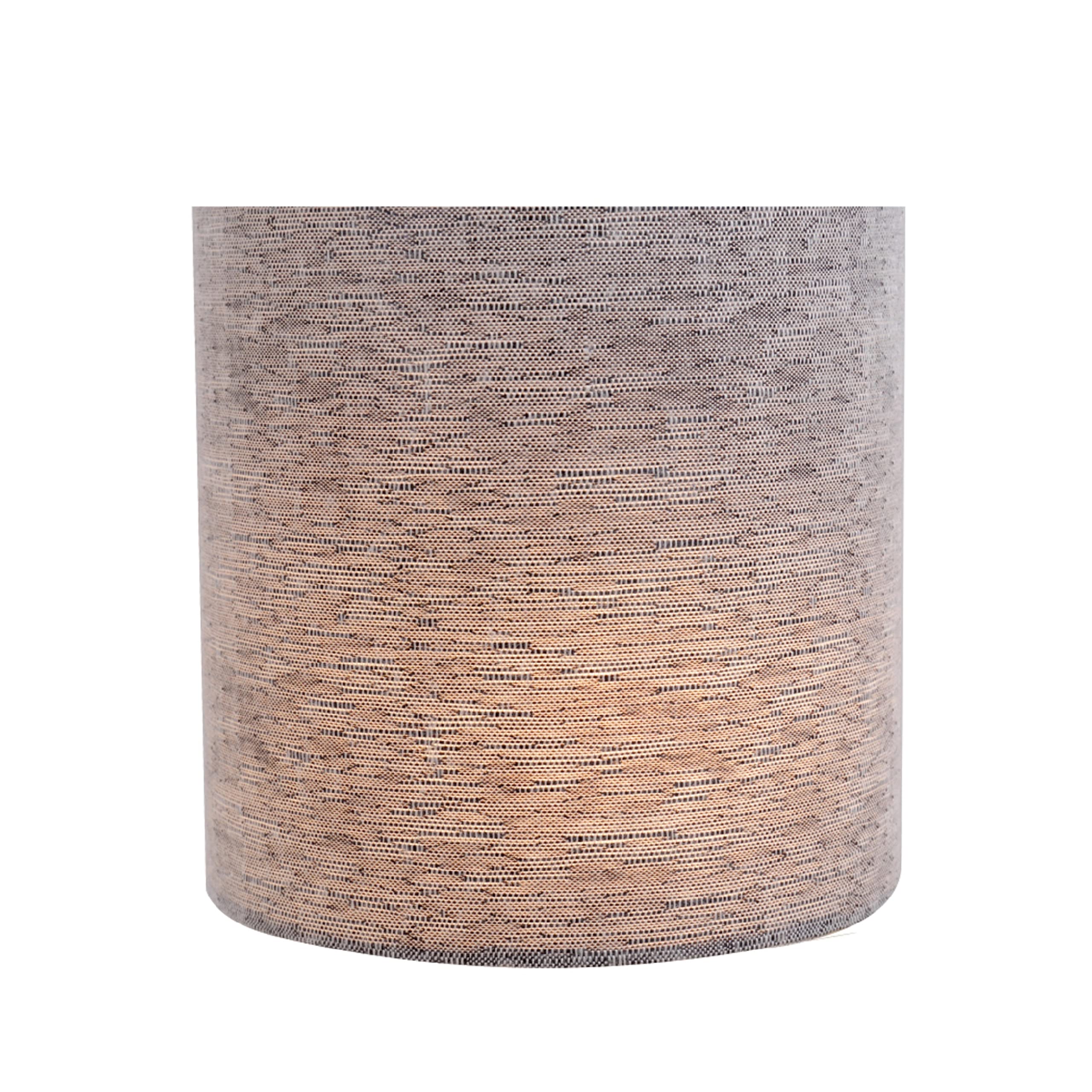 Aspen Creative 31191 Transitional Drum (Cylinder) Shaped Clip-On Construction Lamp Shade In Grey, 5&quot; Wide (5&quot; X 5&quot; X 5&quot;)