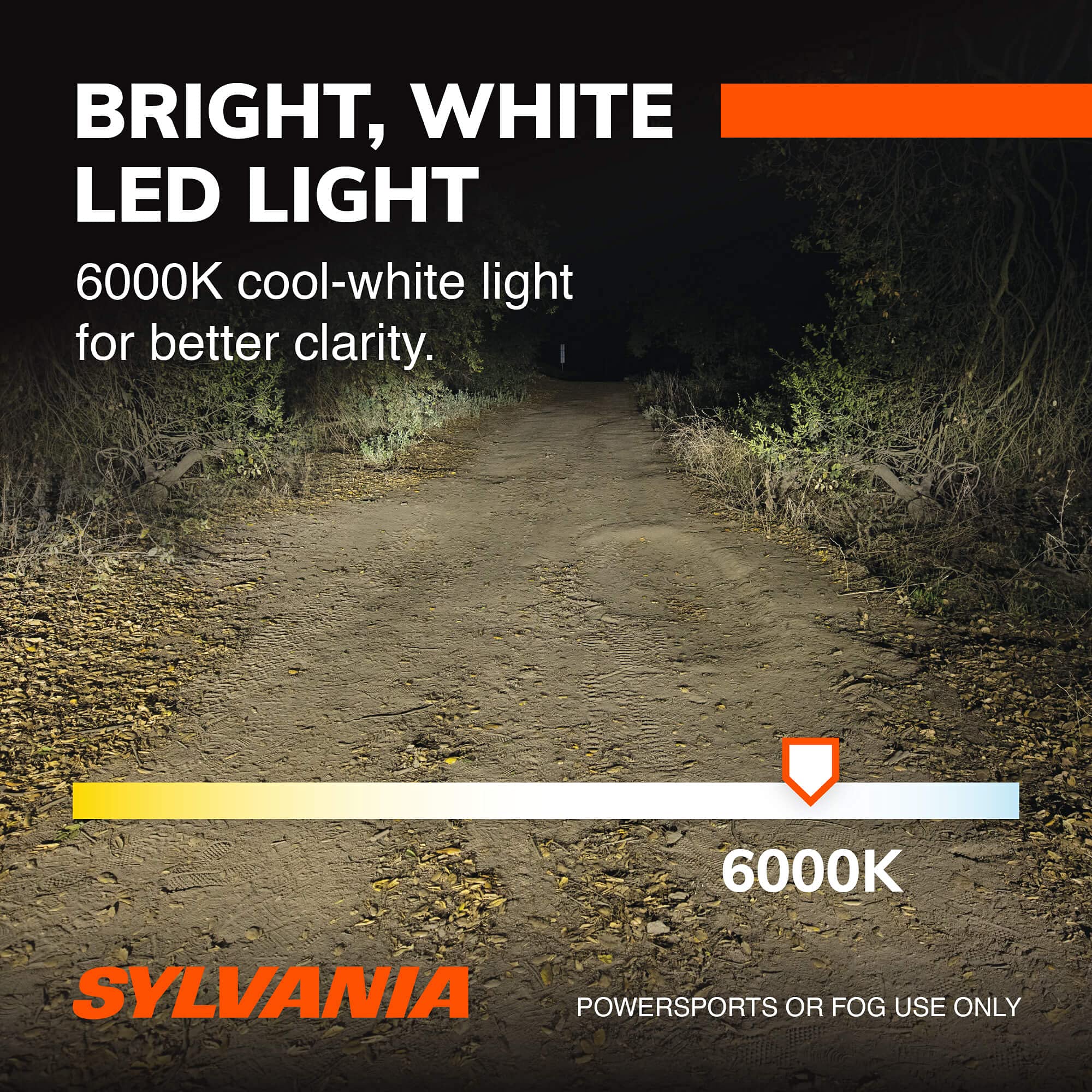 SYLVANIA 9003 H4 LED Headlight Bulbs - Off-Road & Fog Light Use, 2 Pack