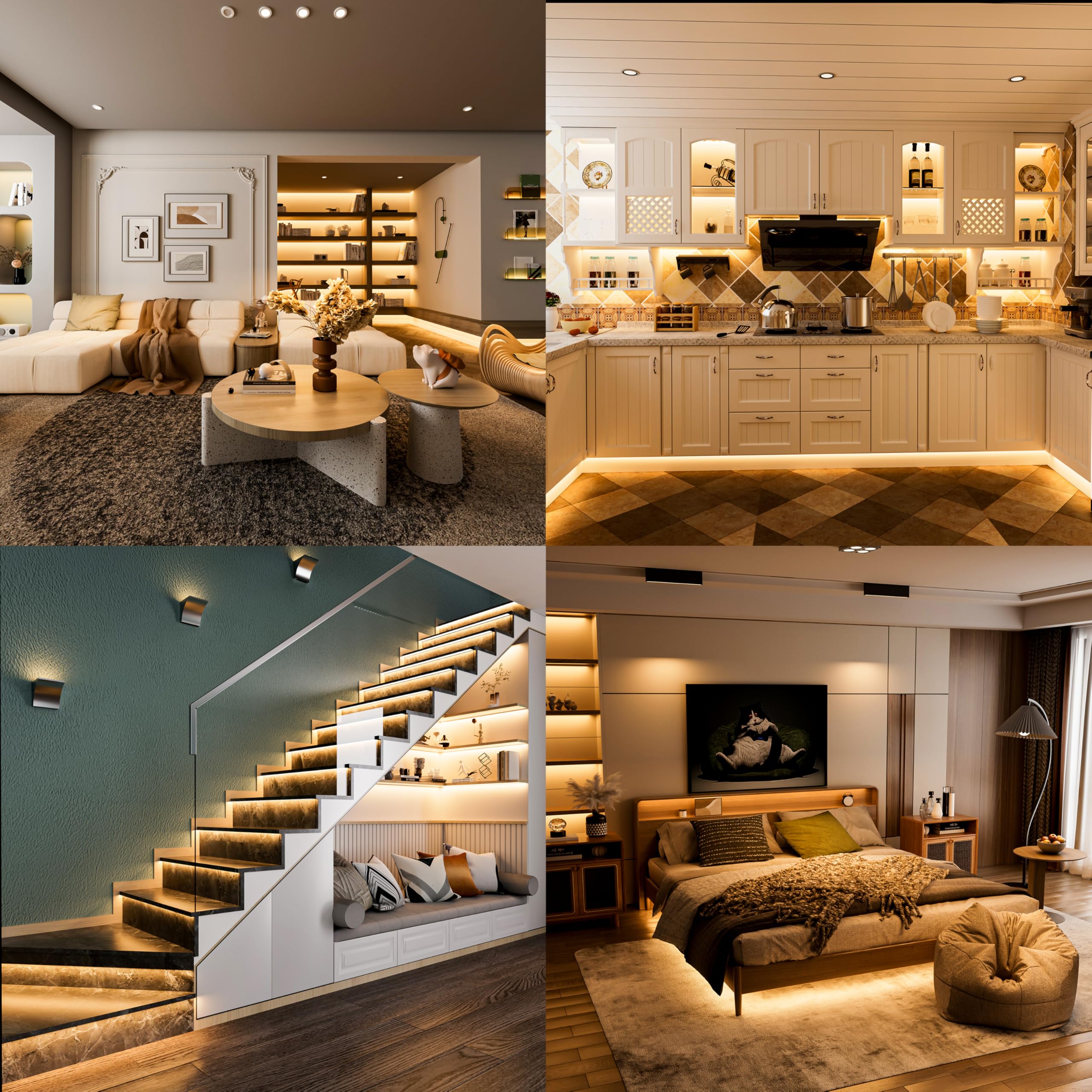 Miwise Cob Led Strip,3000K Warm White 20Ft/6.1M,Dimmable Super Bright 24V Led Strip Light,Cri 90+ Flexible Tape Light With Rf Re