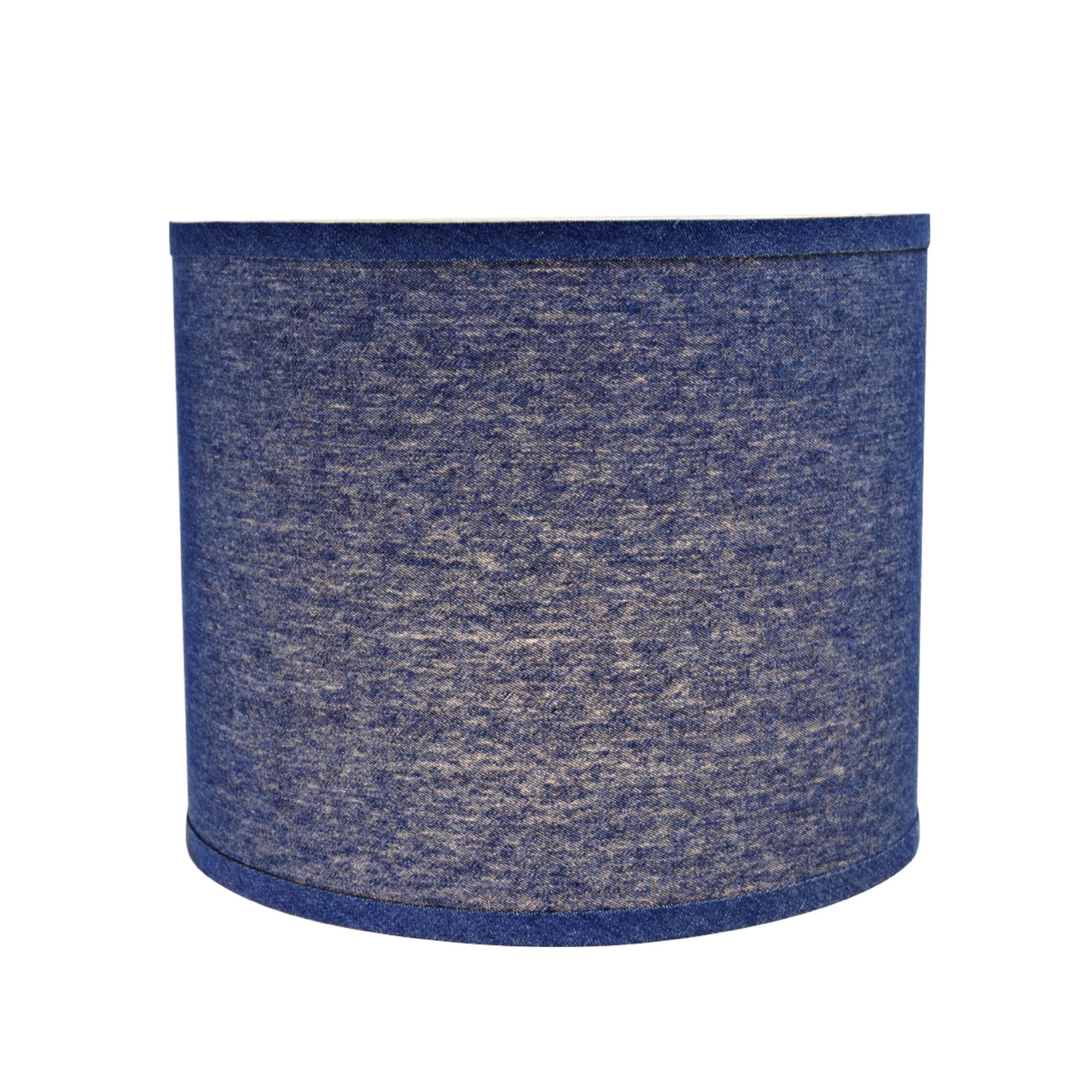 Aspen Creative 31087A Transitional Drum (Cylinder) Shaped Spider Construction Lamp Shade In Washing Blue  12 Wide (12 X 12 X 10)