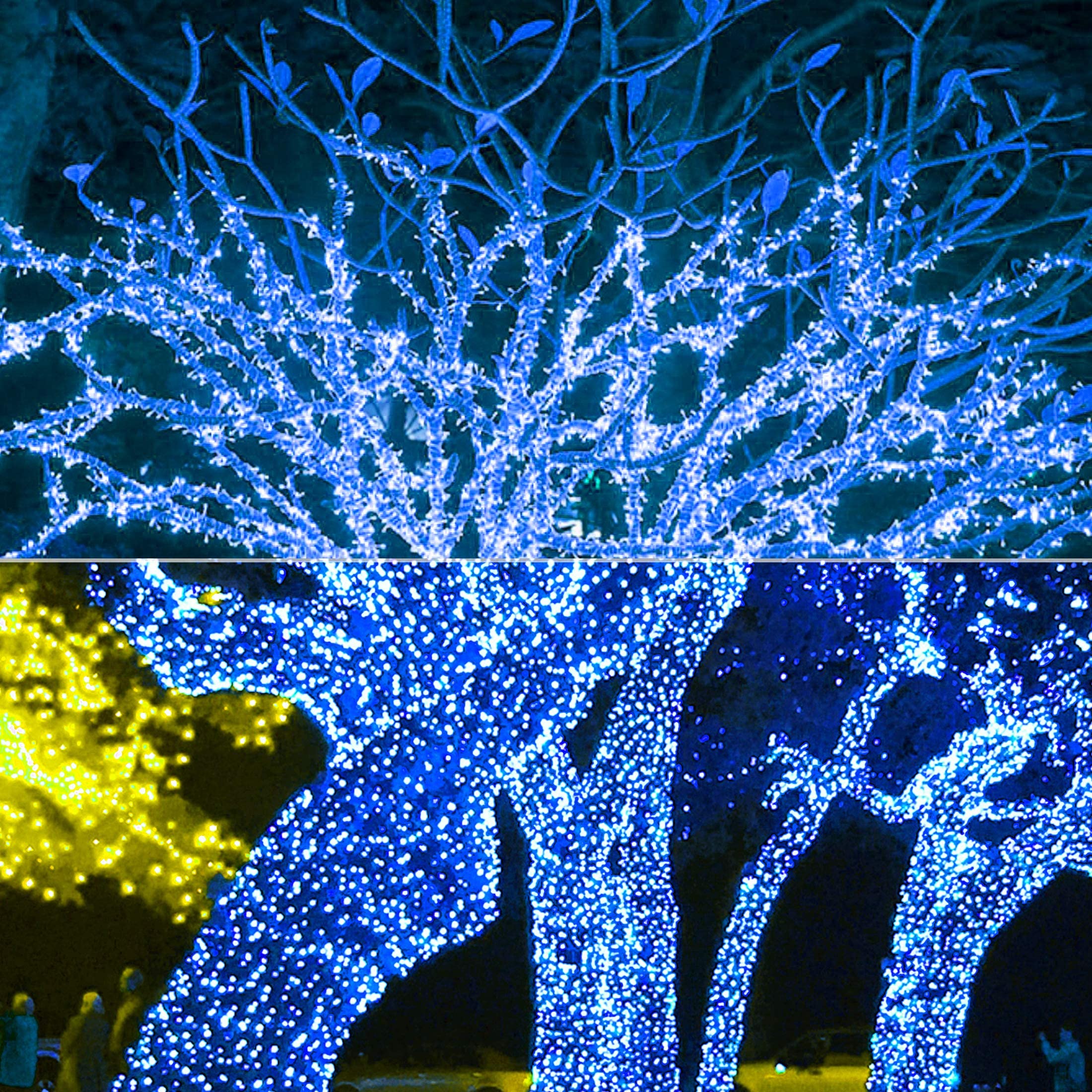 Twinkle Star 200 LED String Lights,66ft Plug in String Lights 8 Modes Waterproof for Indoor Outdoor Christmas Tree Wedding Party