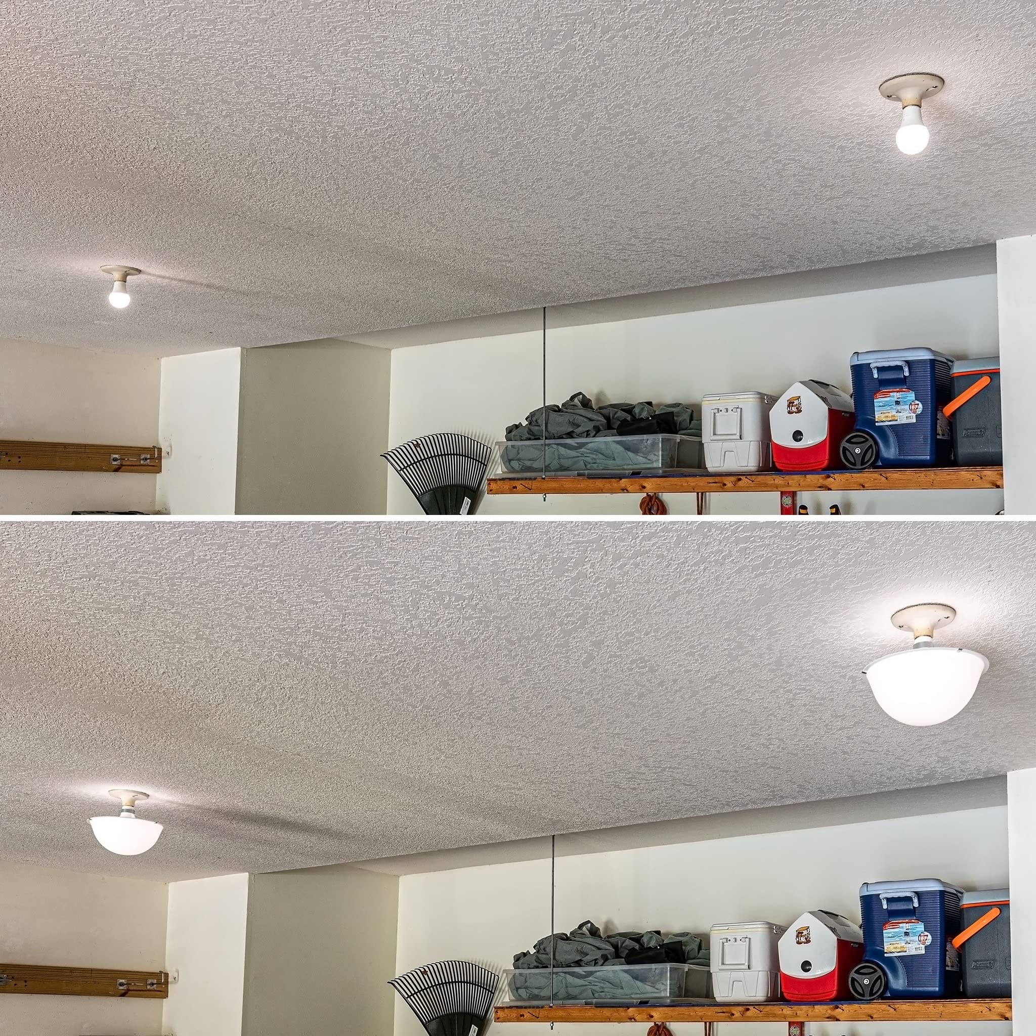Ez Shade Ceiling Light Cover - Helps Cover Exposed Light Bulbs In The Ceiling - 1 Pack