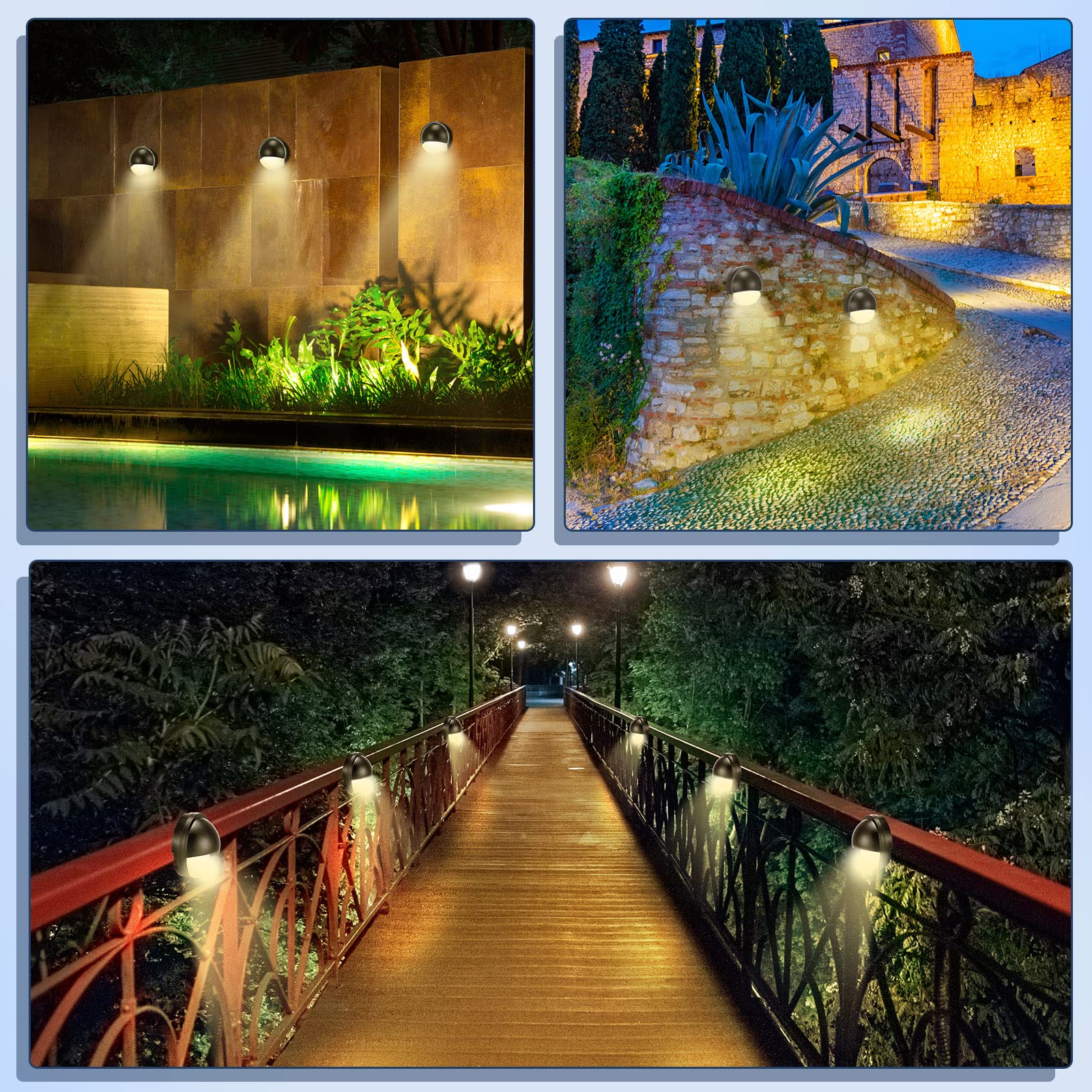Tuanse 18 Pack Low Voltage LED Deck Lights, 2.5W Waterproof Outdoor Stair Railing Lights, Black, 12-36V, Ideal for Yard Pathway Decor