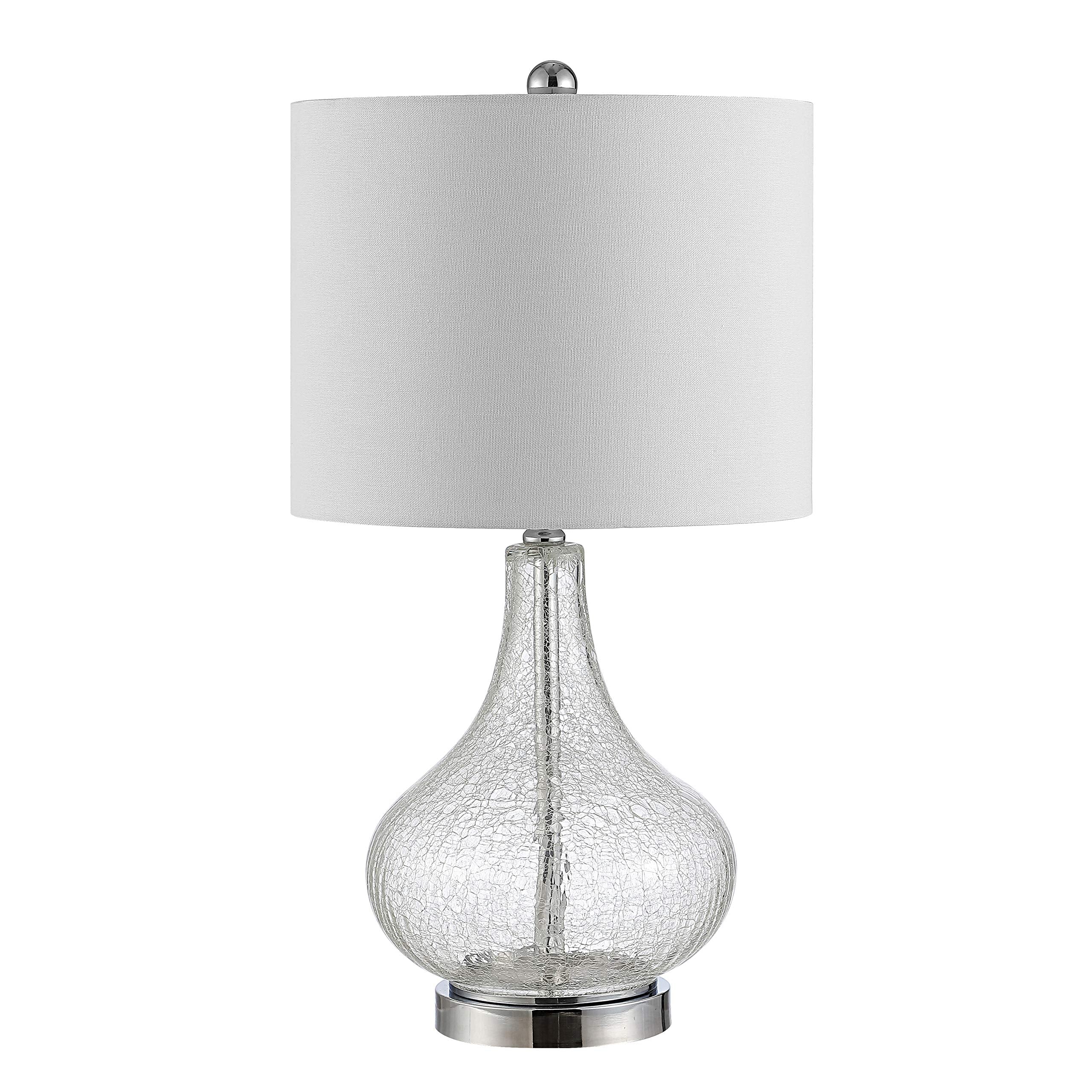 SAFAVIEH Brooks 24-Inch Clear Glass Table Lamp - LED Bulb Included, Home Office, Bedroom, Living Room - Model TBL4254C