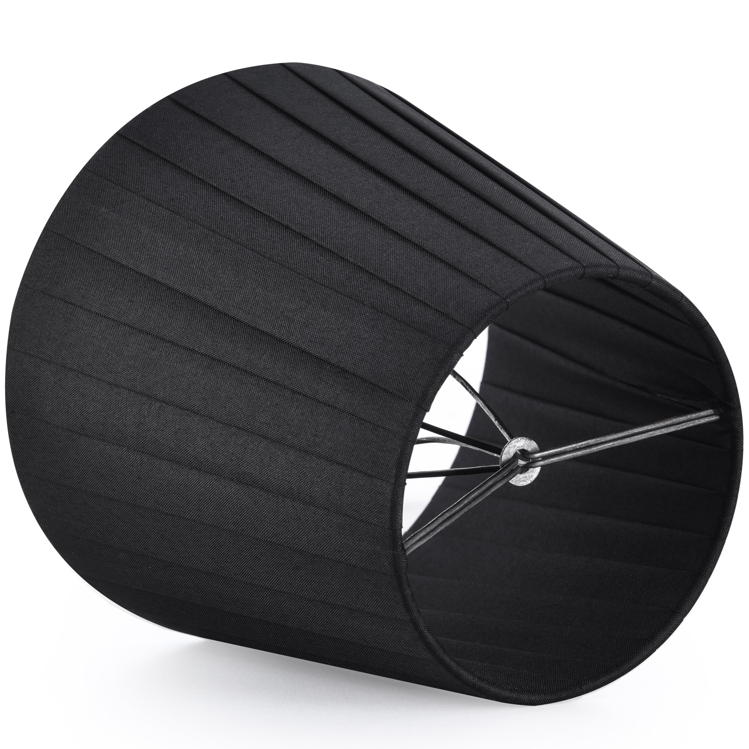 Go&So Chandelier Lamp Shades - Black Small Lamp Shade Set Of 5, Clip-On Fitter Lampshade, Only For Candlestick Bulbs, 4'' X 6''