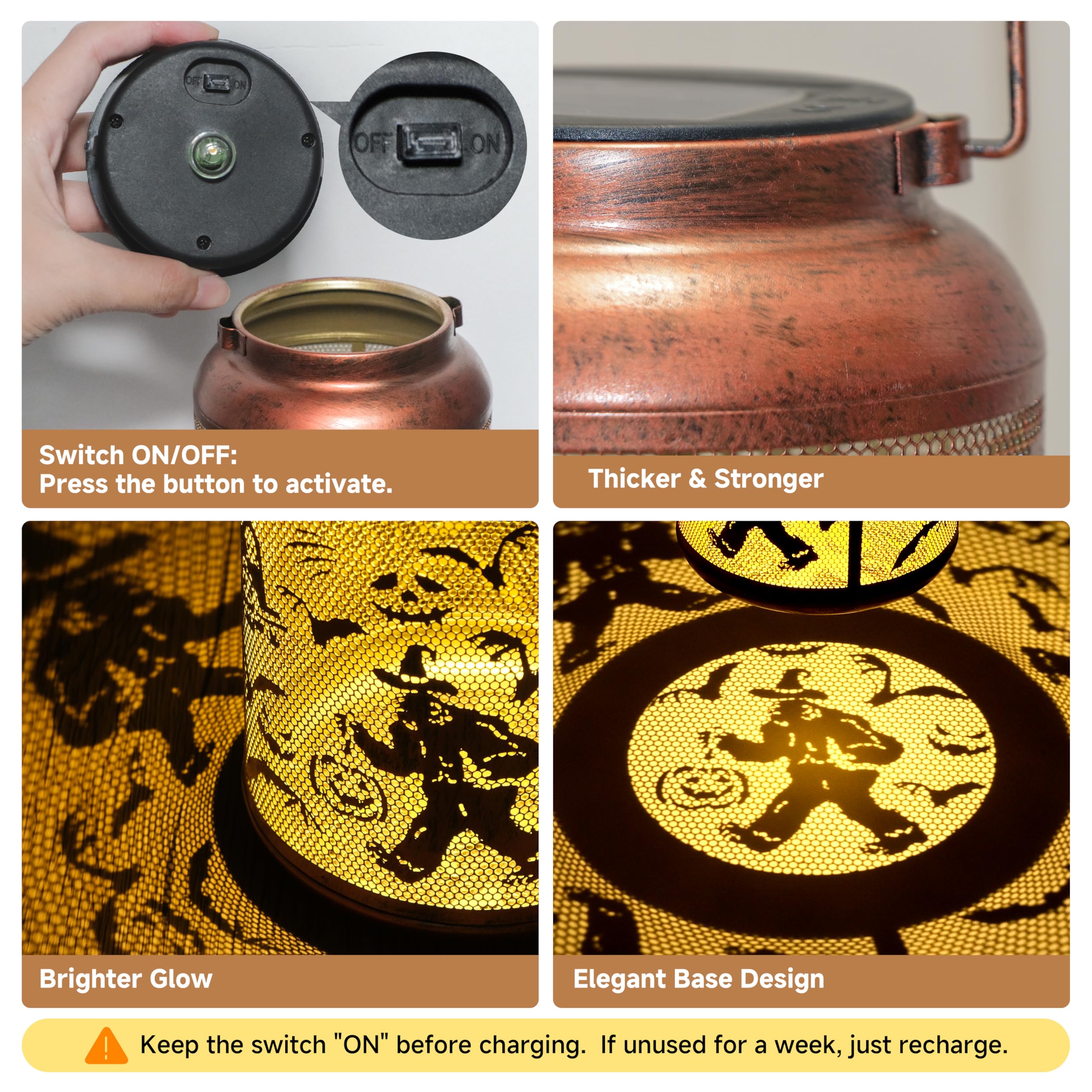 Bigfoot Solar Lanterns Outdoor Waterproof - Led Hanging Witch Bigfoot Lantern Decor For Garden/Yard/Patio/Lawn  Perfect Gift For Women  Mom  Grandma  Men Halloween Birthday Christmas Mothers Day