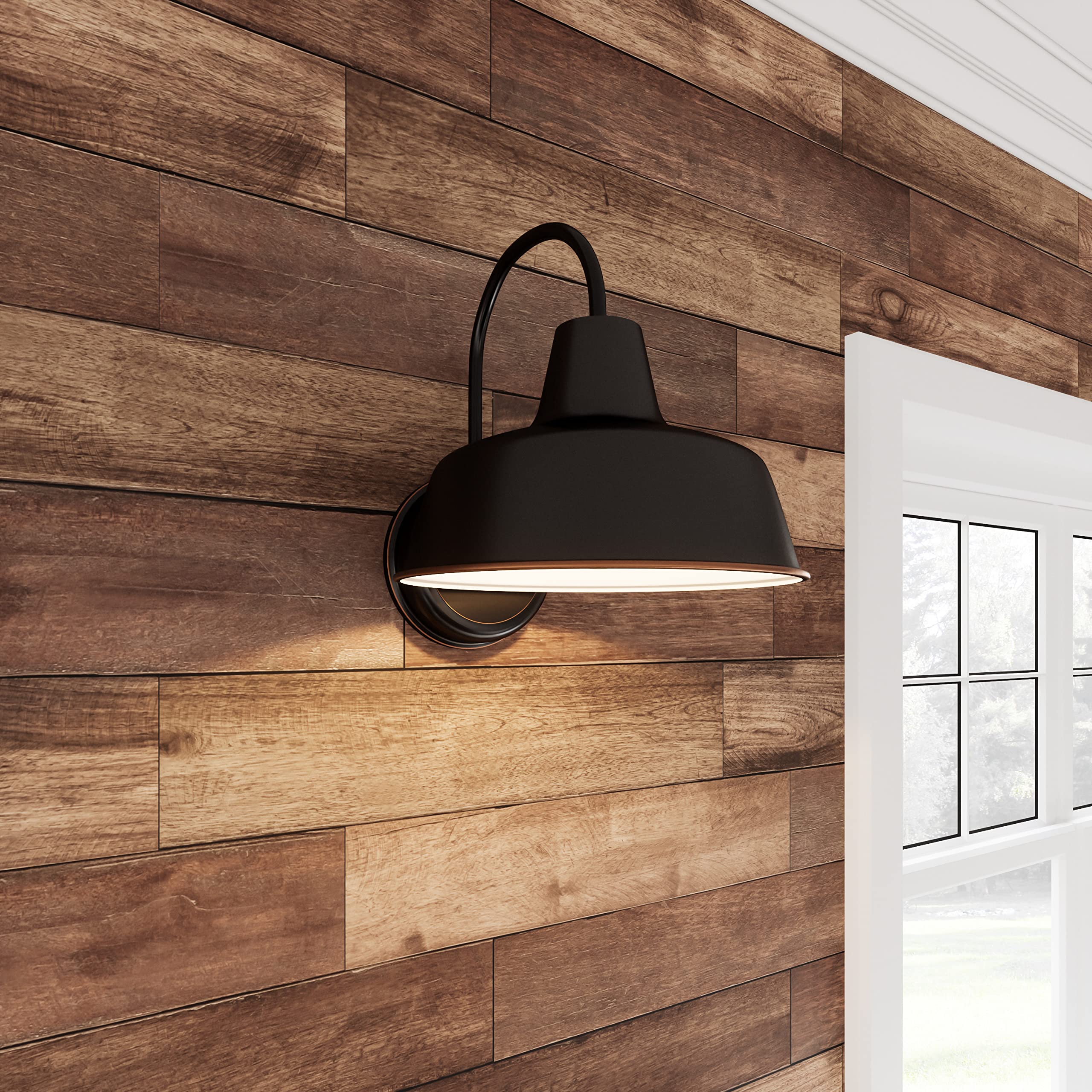 Design House 519504 Mason 1 Light Wall Light, 8 in., Oil Rubbed Bronze, Alloy Steel
