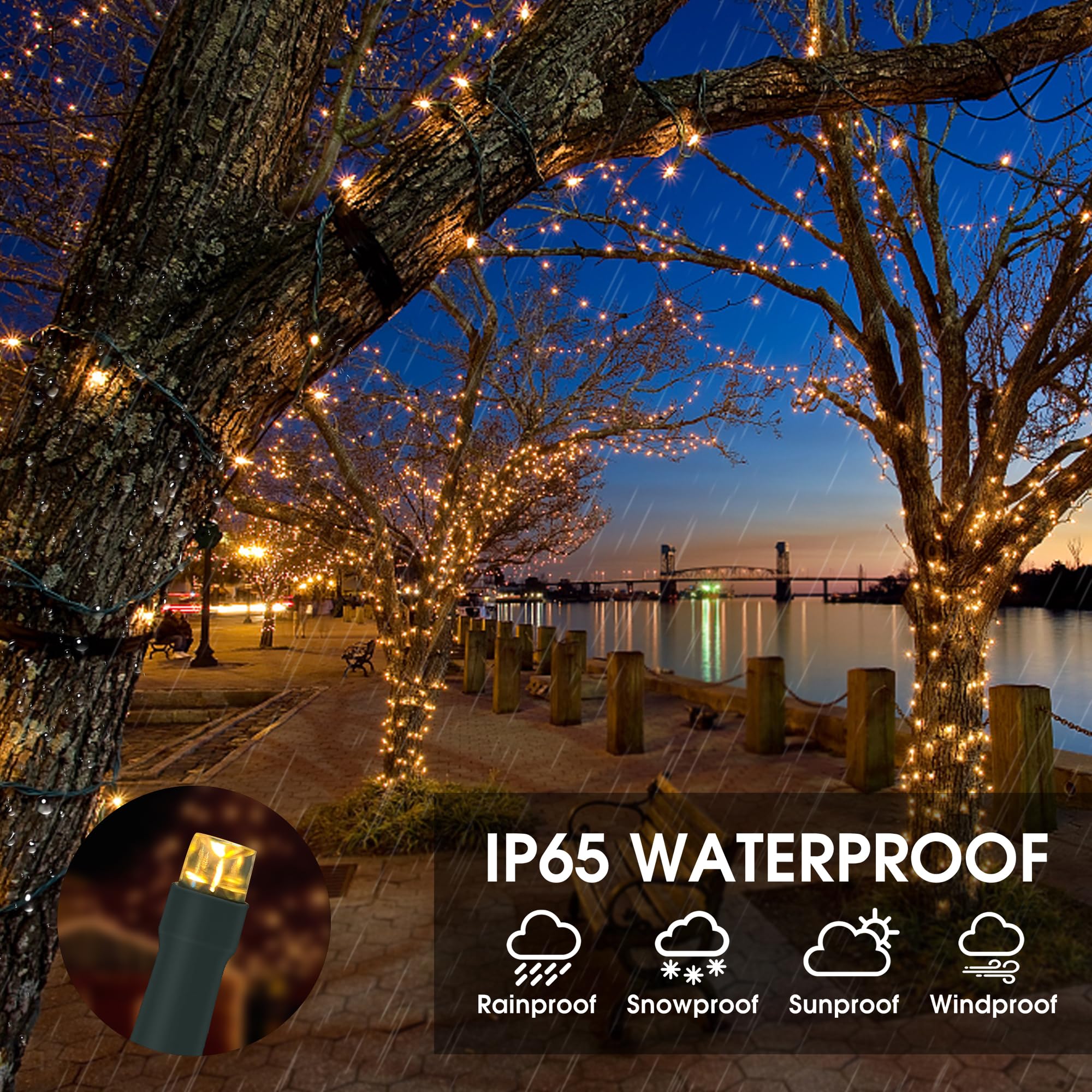 Vimorg Solar String Lights Outdoor, 2 Pack 170Ft 480 Led Waterproof Solar Christmas Lights With 8 Lighting Modes For Tree Xmas Decorations