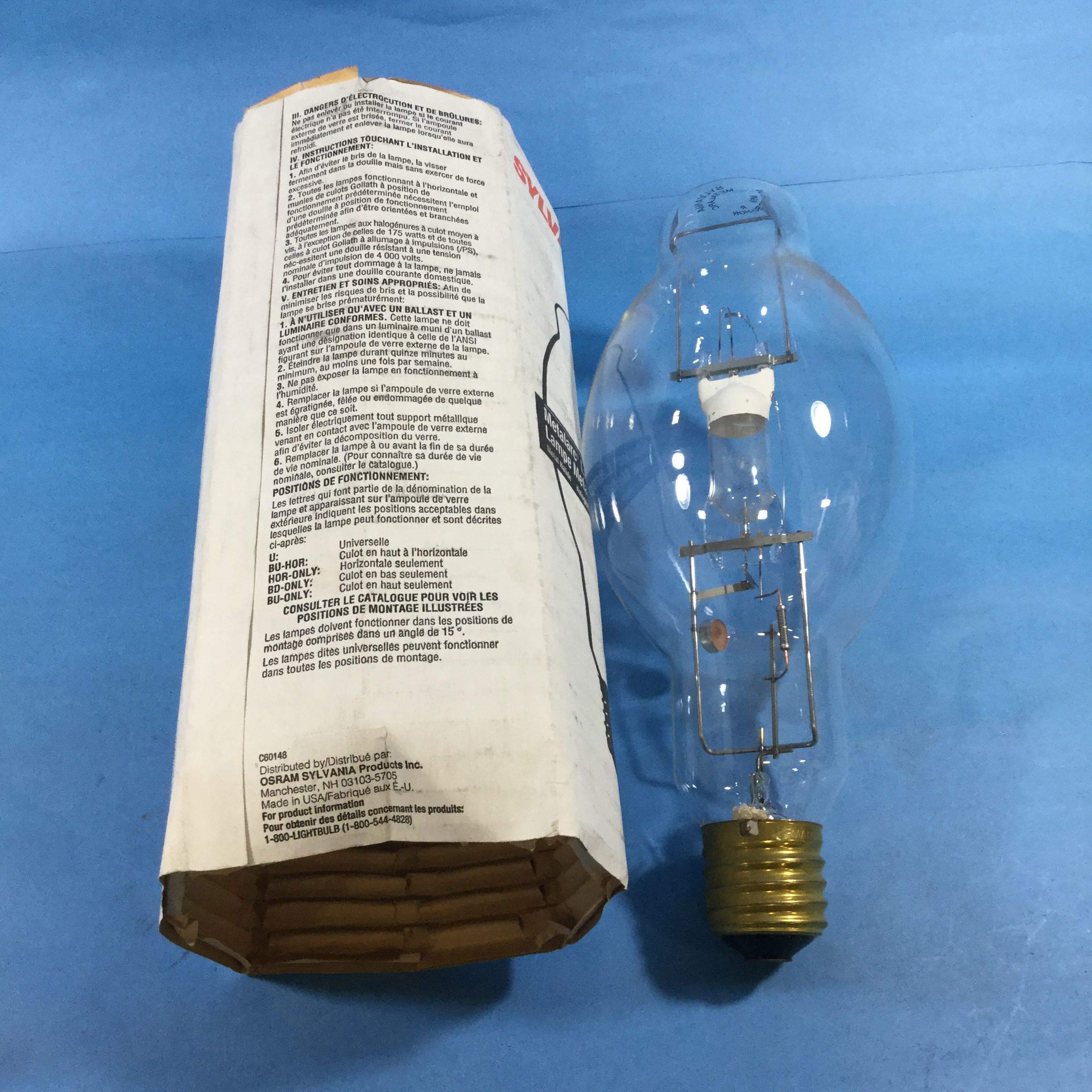 SYLVANIA 360W Metal Halide Light Bulb, Clear, Model 046135646553