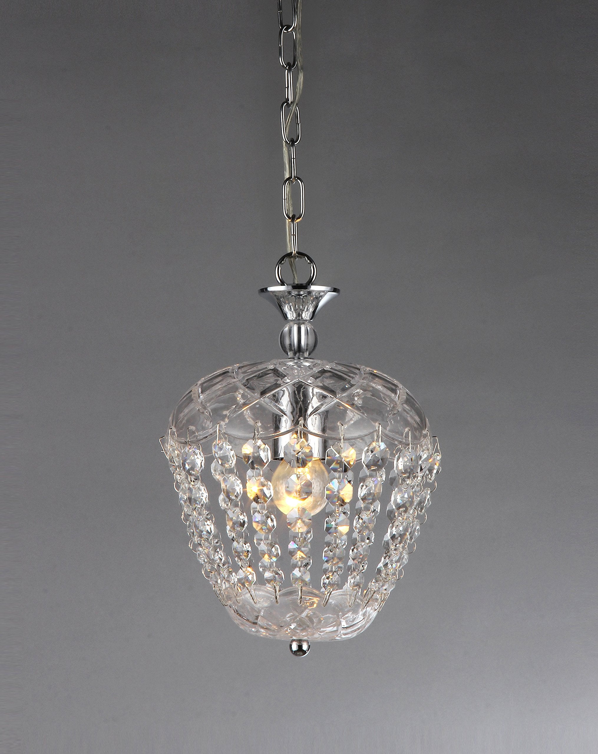 Warehouse of Tiffany Adelaide Crystal Chandelier - 8" Chrome - Model RL0019, Elegant Crystal Design