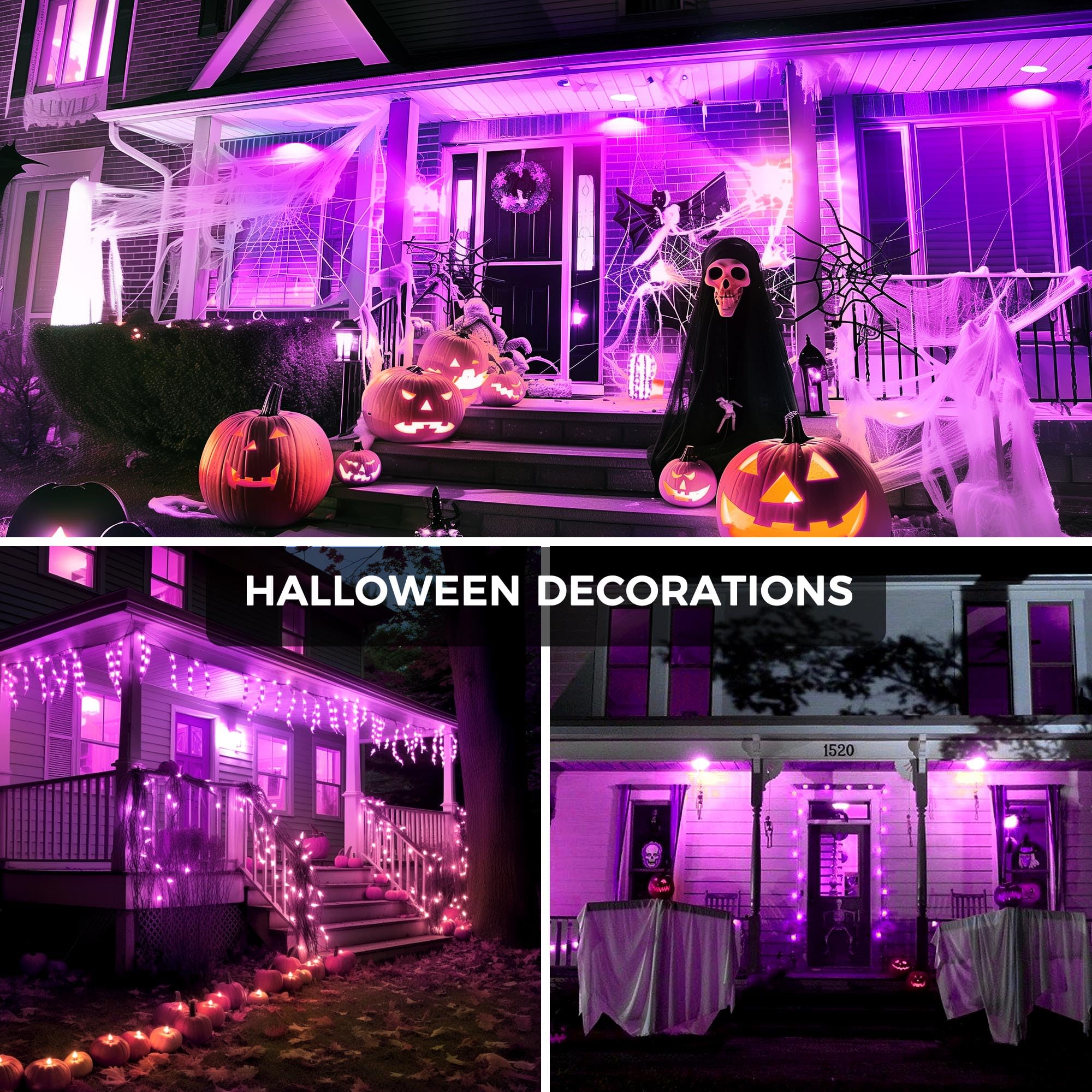 Purple Light Bulbs - Par38 Led Flood Purlple Halloween Light Bulb - 150W Equivalent E26 Base Purple Led Lights  Party Decoration  Porch  Home Lighting  Holiday Lighting  Flood Lights Outdoor  2 Pack