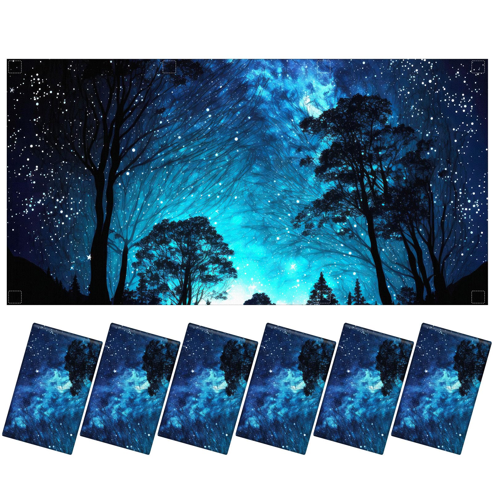 Kittmip 6 Pcs Fluorescent Light Covers, 100D Polyester, Magnetic Filters, Night Color, Model 478d79ba-df18-467a-8f6