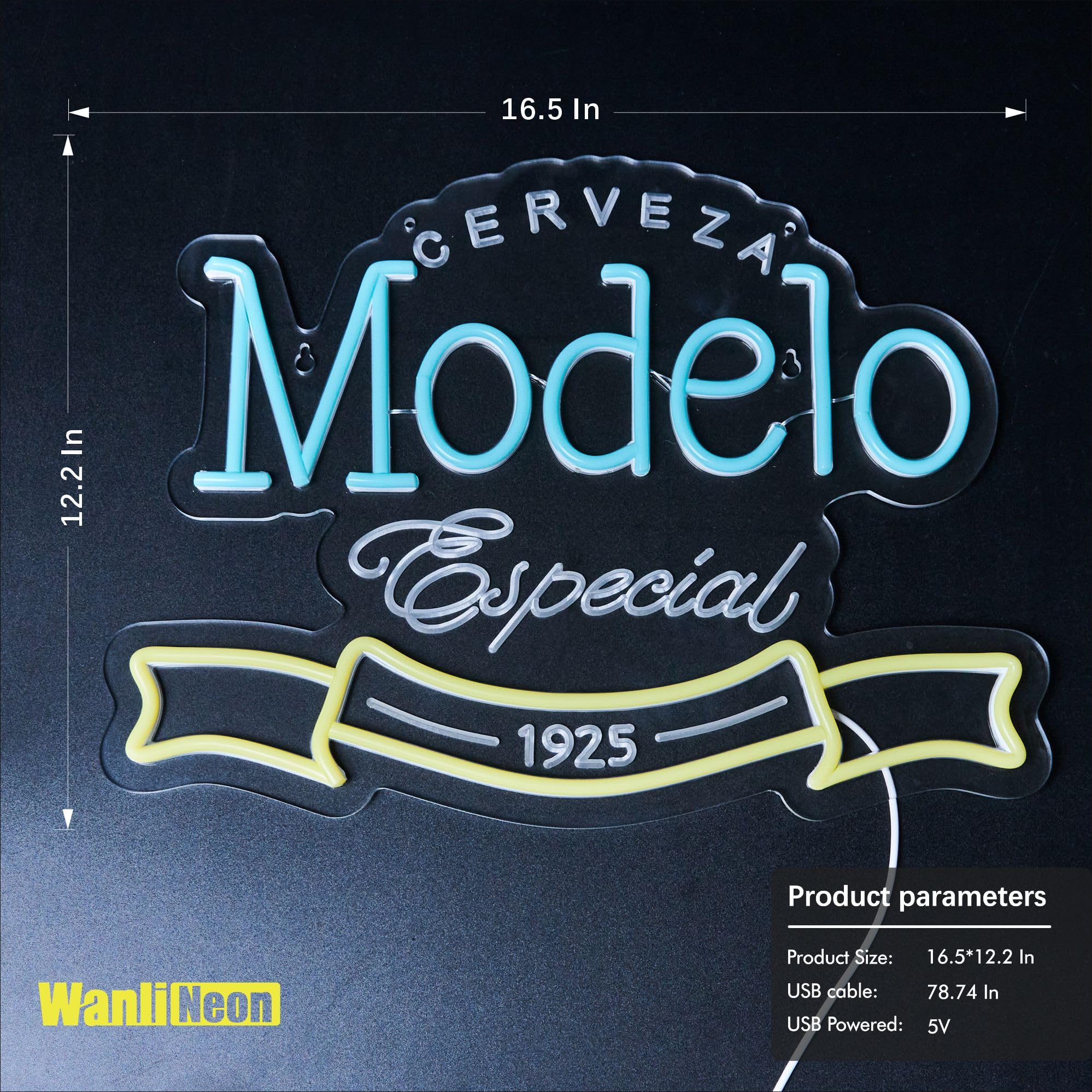 Model Neon Sign For Wall Decor, Beer Bar Led Lights Signs Sign For Bar Man Cave Bedroom Home Bar Shop Pub Bistro Party Hotel Game Room Decor Gifts, Usb Powered