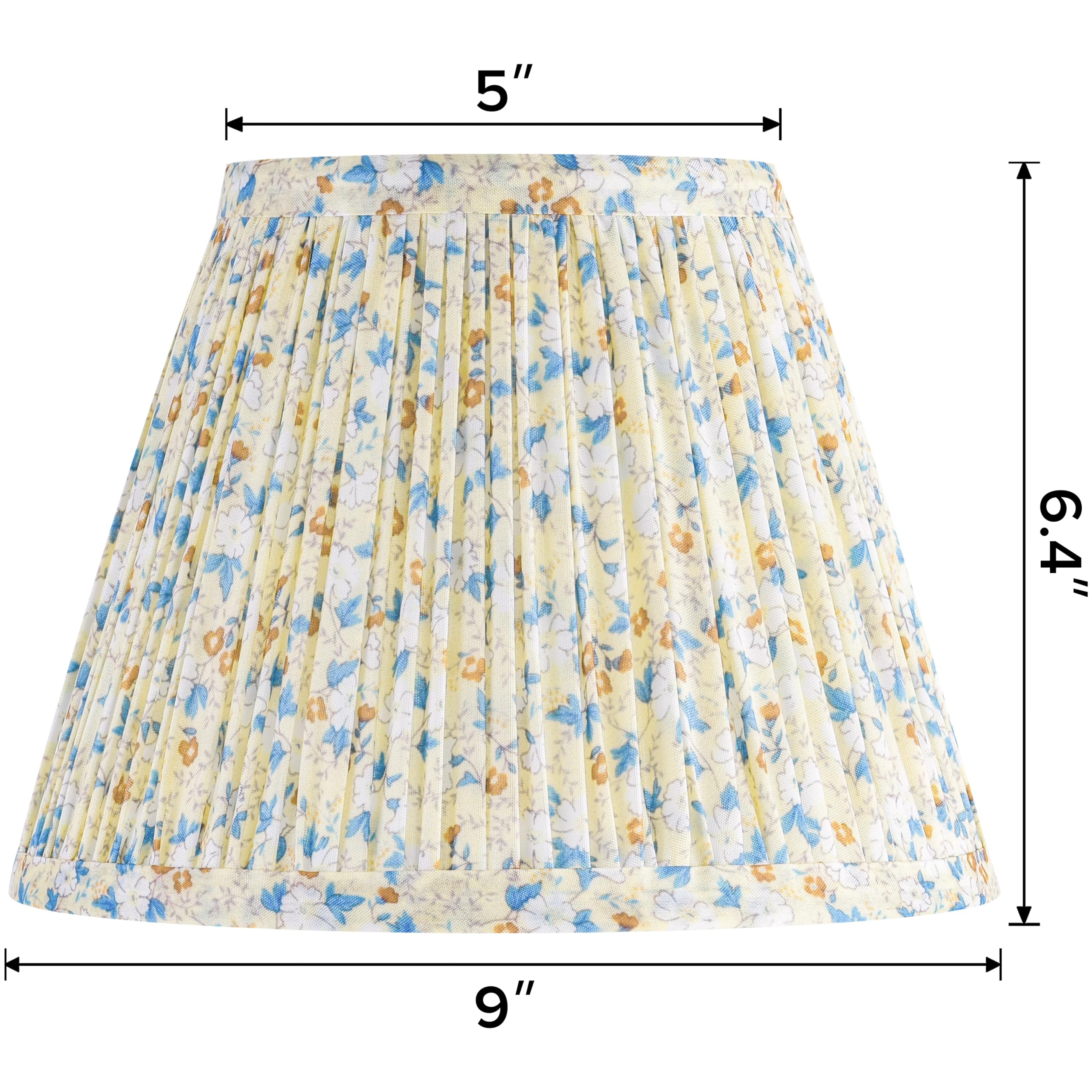 Goso Set Of 2 Small Pleated Floral Lamp Shades-5 * 9 * 6.4 In (Spider) For Table Lamps Wall Lamps Bell Lampshades Natural Fabric