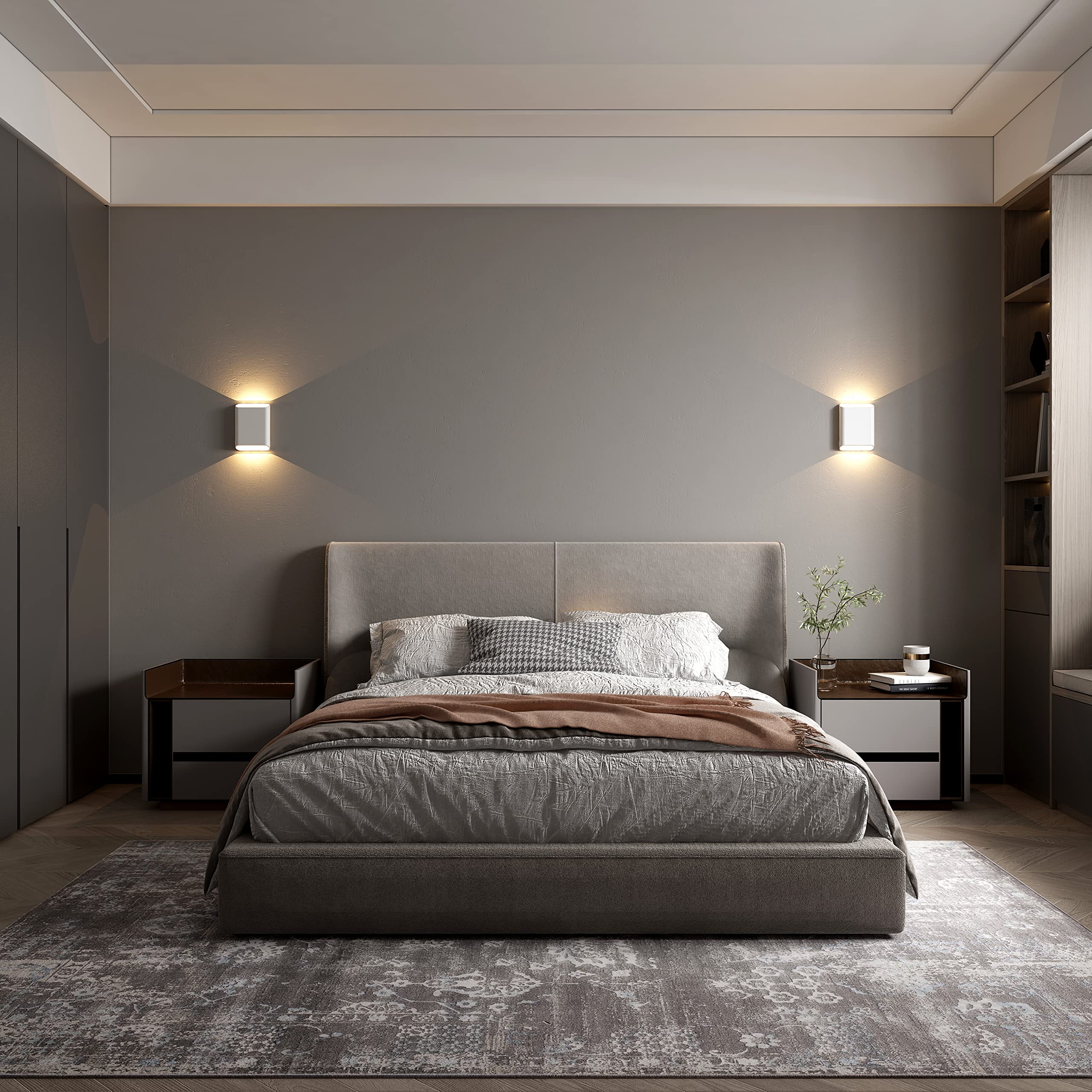 Ilucezzo Led Wall Lights Outdoor Wall Sconces Dimmable 15.5W, Ip65 Waterproof Porch Lights Up And Down Modern Wall Lamps, Patio