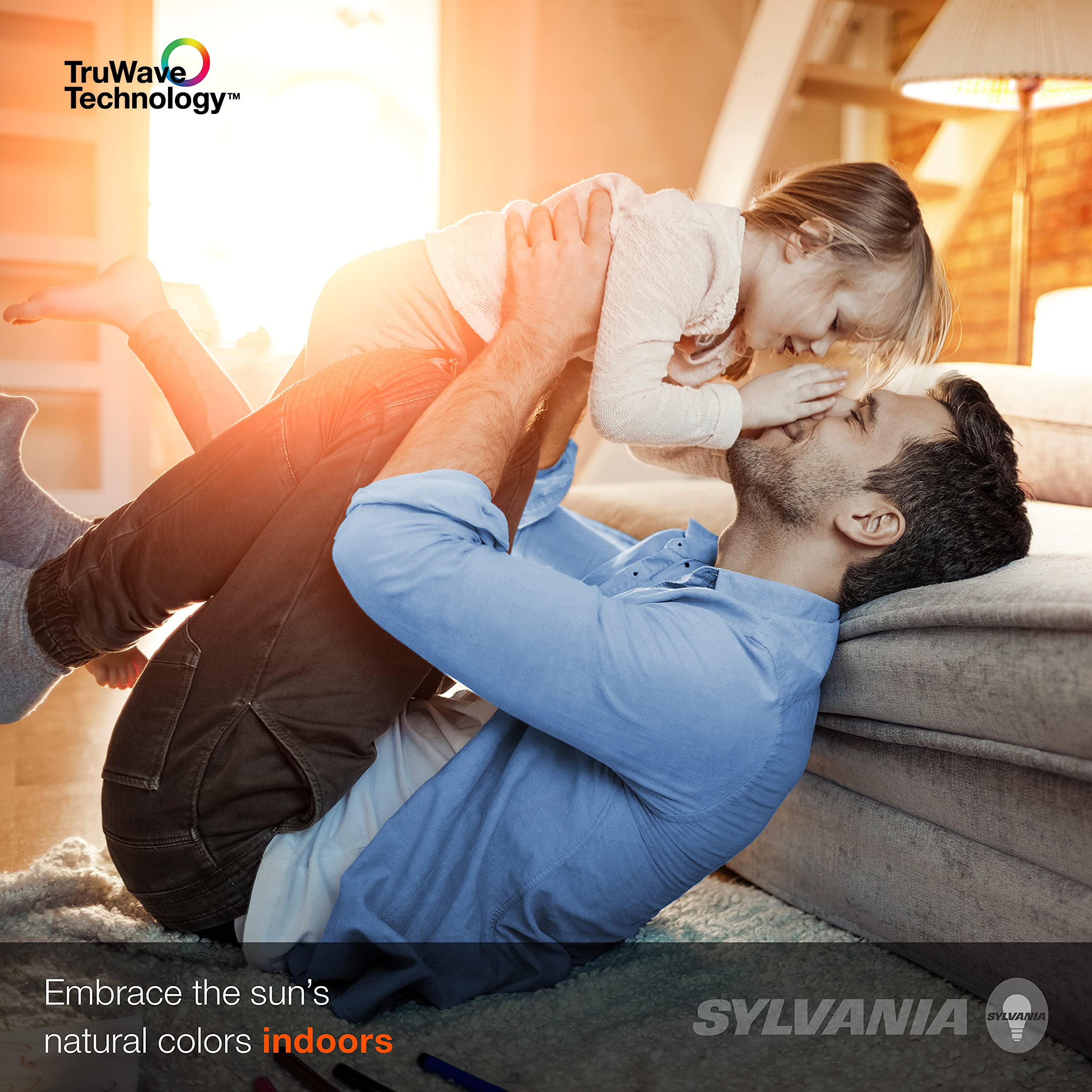 Sylvania Led Truwave Natural Series Br40 Light Bulb, 85W Equivalent Efficient 12W, 1100 Lumens, Medium Base, Dimmable, Frosted, 3000K, White - 2 Pack (40786)