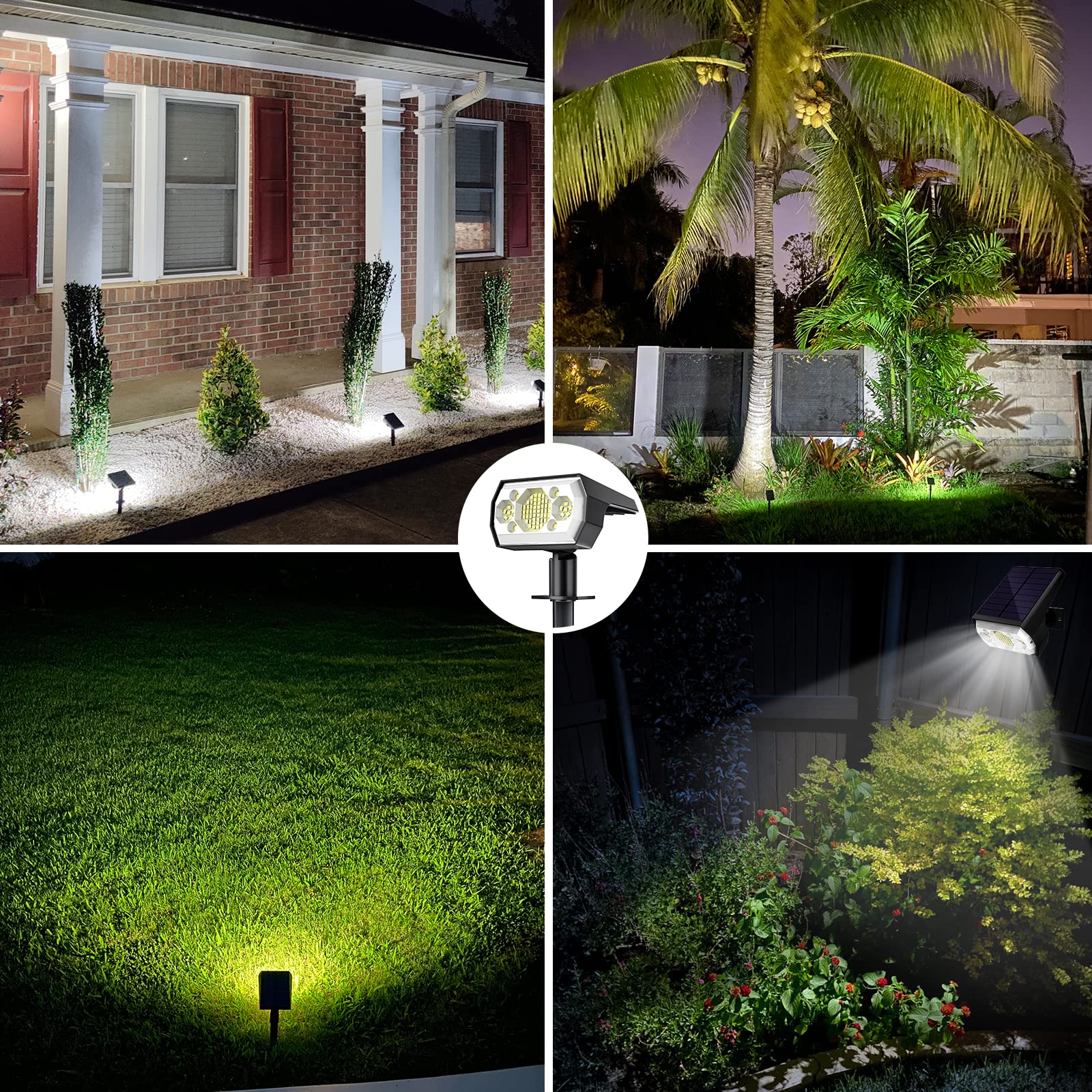 Solar Spot Lights Outdoor, [6 Pack/3 Modes] Solar Landscape Spotlights Ip67 Waterproof Solar Powered Outdoor Lighting Products F