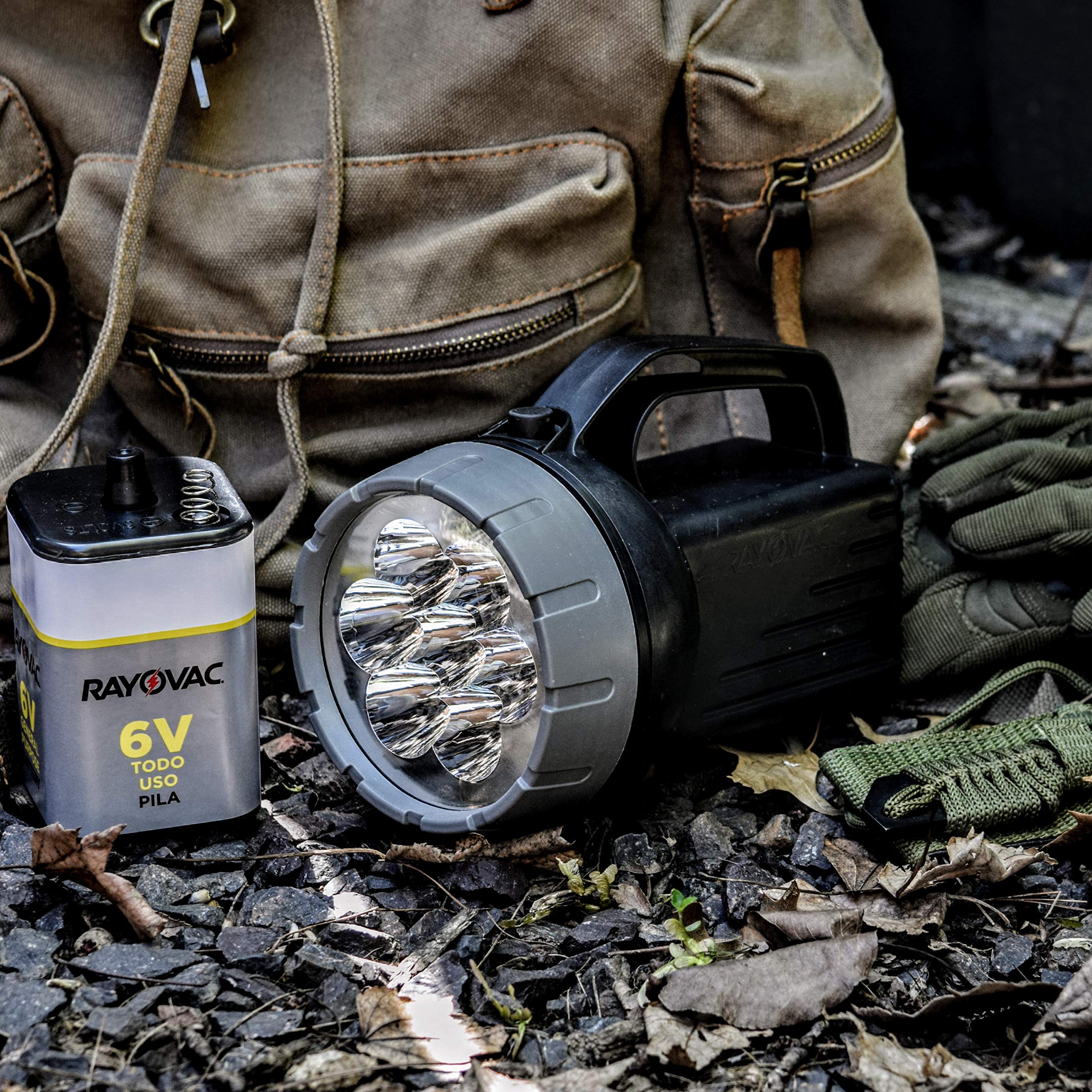 Rayovac LED Flashlight - Floating Camping Light, 6V Battery Included, Black, Pack of 1, Model BEPLN6V-BTA