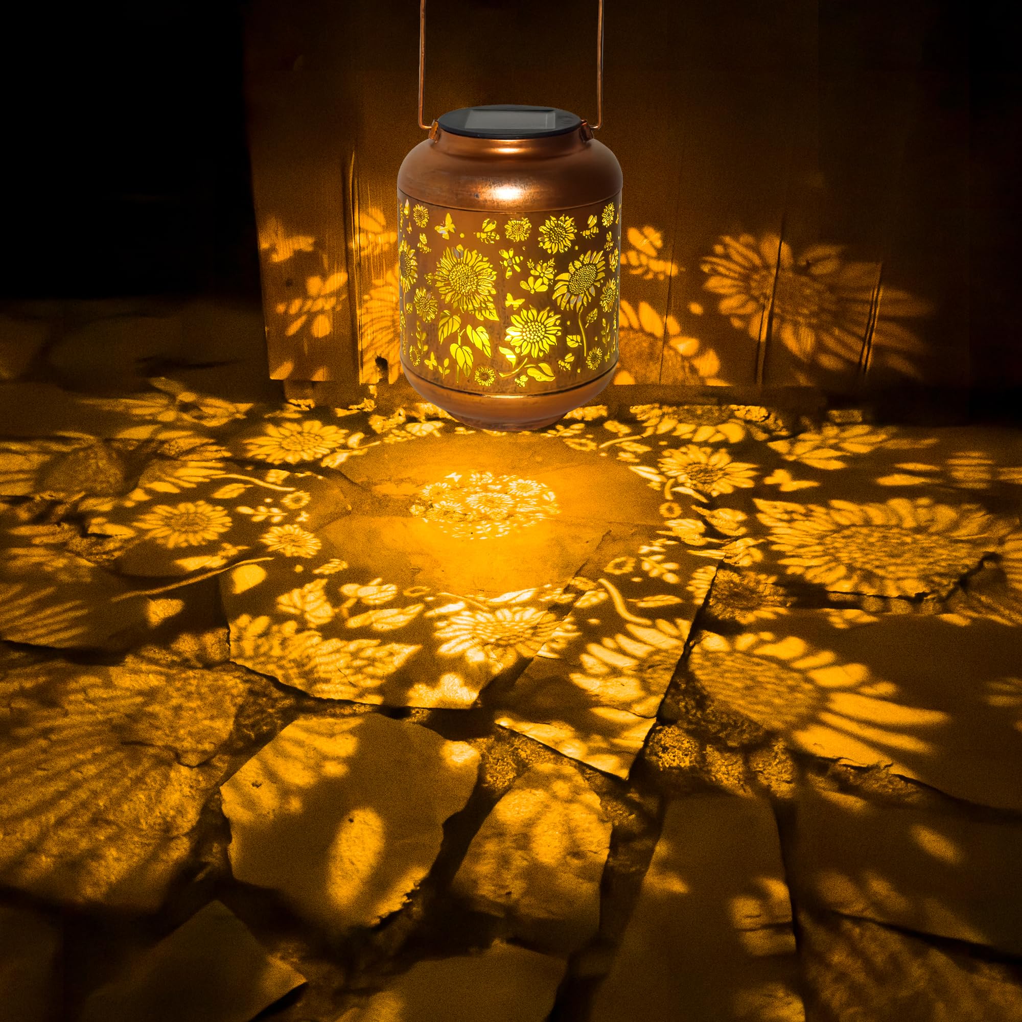 Anytalk Solar Lanterns Outdoor, Waterproof Hanging Solar Lantern Garden Decor, Solar Lights For Backyard Porch Patio Table Yard