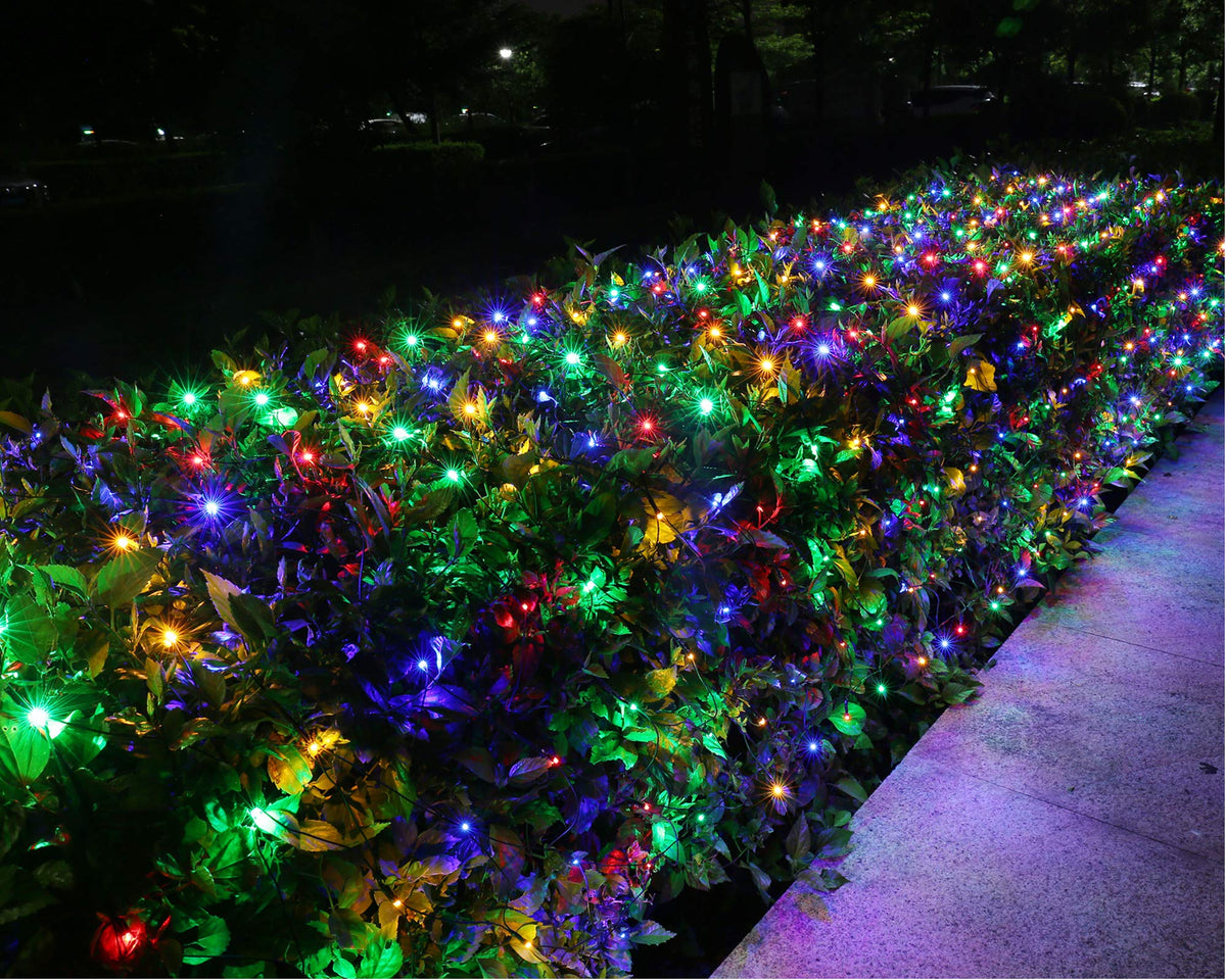 Joomer Christmas Net Lights - 2Pack12Ft X 5Ft 360 Led Plug-In Mesh Lights, Waterproof With 8 Modes, Timer, Connectable For Bushe