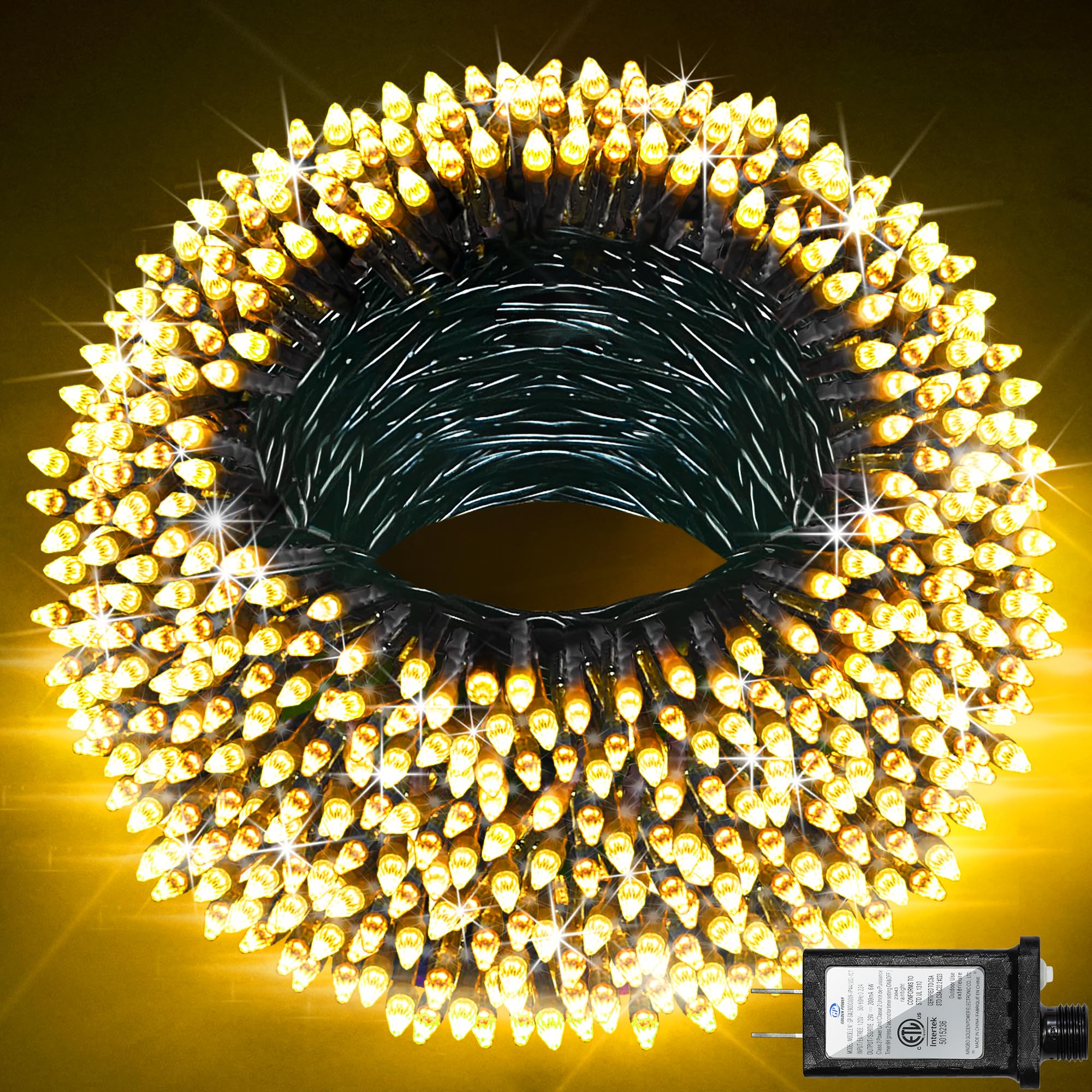 750 Led 240Ft Christmas String Lights Outdoor With 12 Lighting Modes  Green Wire Christmas Lights With Timer & Dimmable  Waterproof Plug In Fairy Lights For Room Party Home Patio Xmas  Warm White