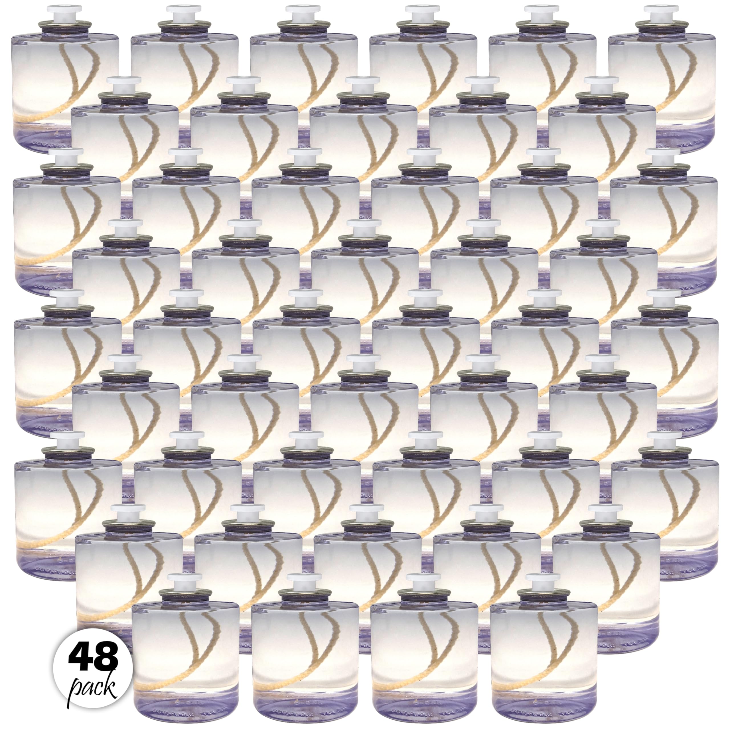 Hyoola Liquid Candles 50 Hour Burn Time, Clear, 48 Pack, Model H80030, Liquid Paraffin