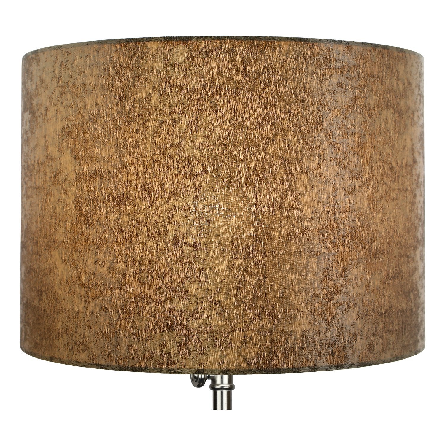 Fenchelshades.Com 14'' Top Diameter X 14'' Bottom Diameter 10'' Height Cylinder Drum Lampshade Usa Made (Couture Crushed Sterlin