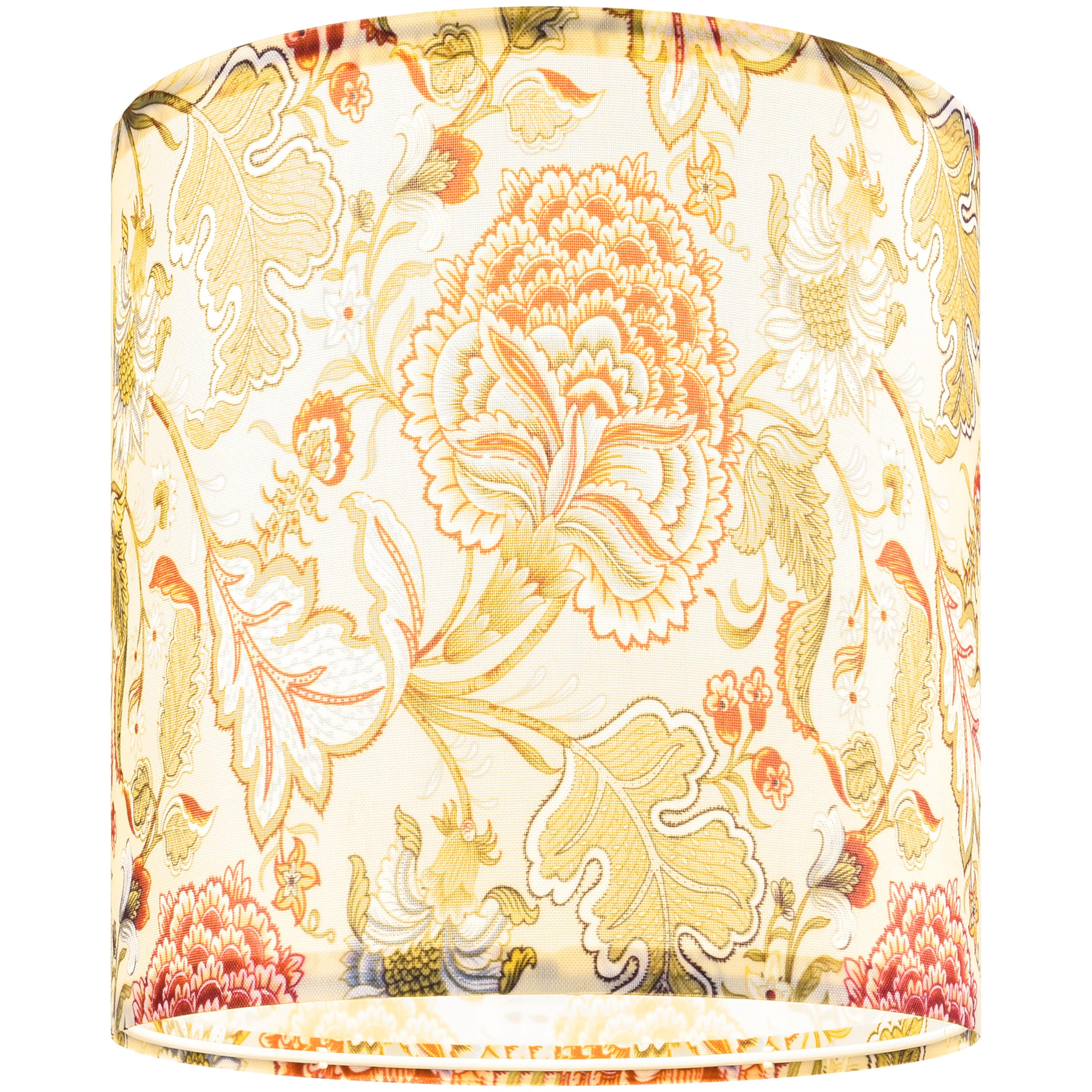 Go&So Set Of 2 Small Tall Lamp Shades  10 Top X 10 Bottom X 10 High Drum Lamp Shade Printing Flowers Plants -Lampshades For Floor Lamps Table Lamp  Modern Lamp Shade Replacement  Assembly Required