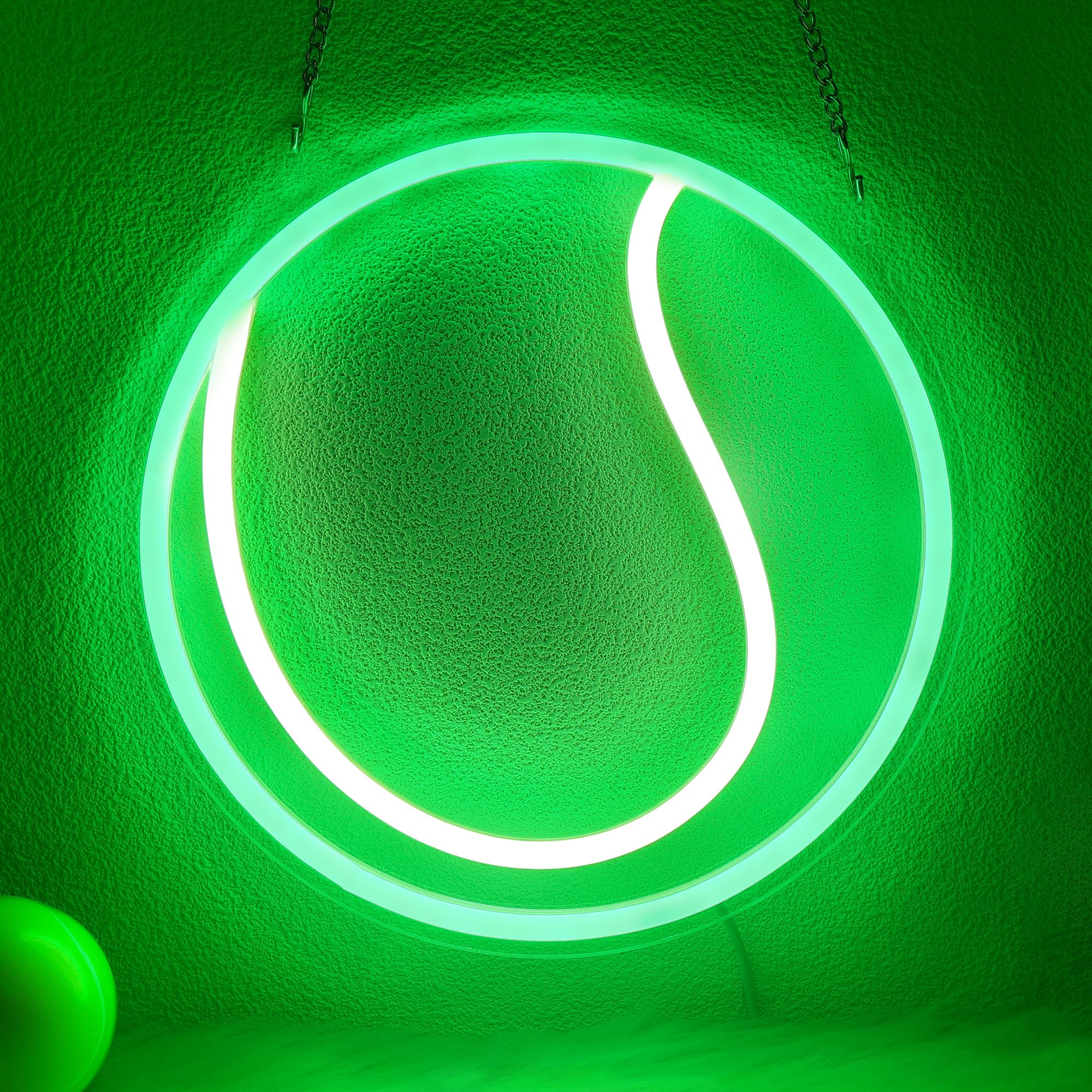 Tennis Neon Sign - Dimmable Sport Wall Decor With USB Power, Tennis Gifts for Women & Men, LED Neon Lights for Girls Women Man T