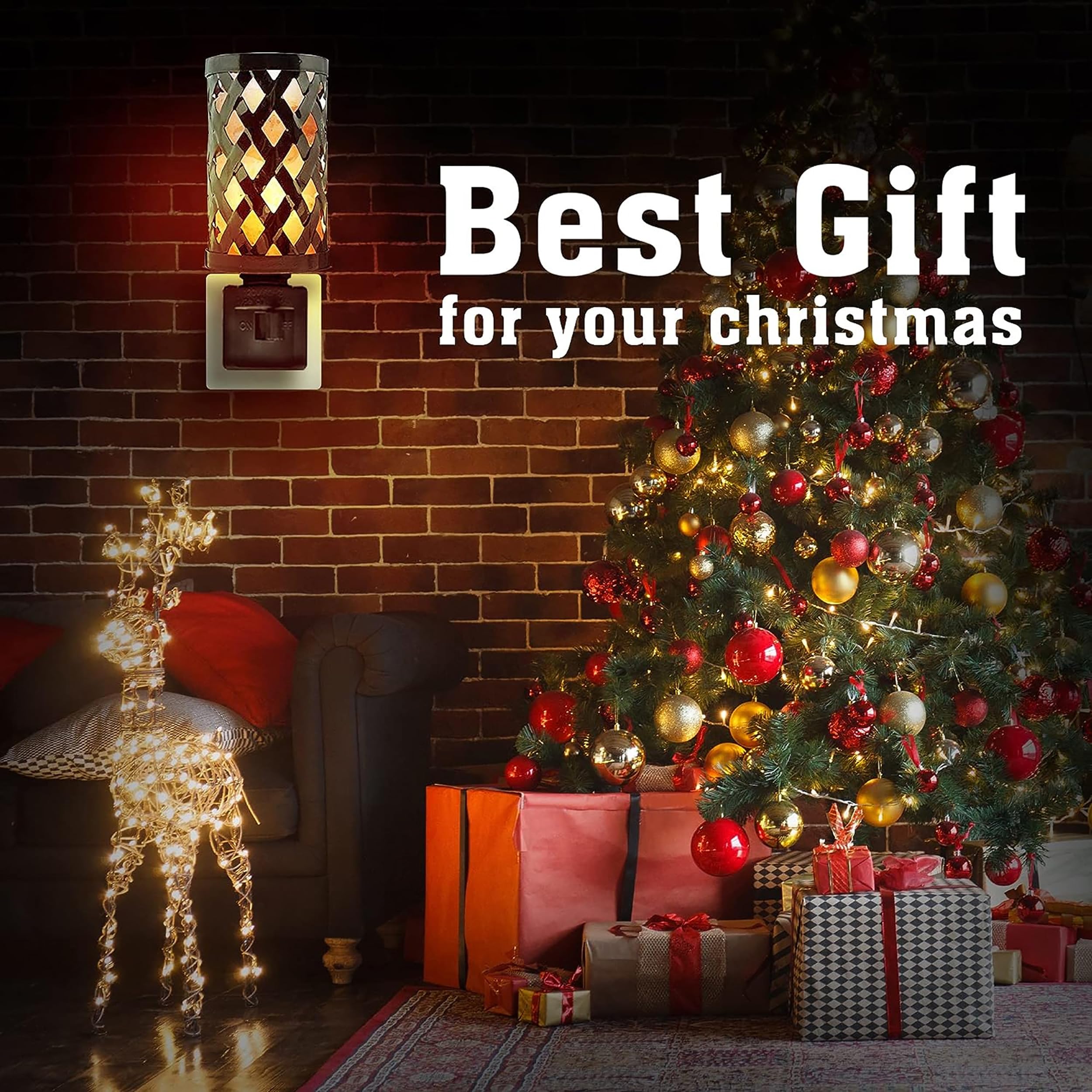 Natural Solution Himalayan Glow Basket Salt Lamp, Black, Crystal, Model 1802, 1 Count, Night Light with Pink Salt Chunks