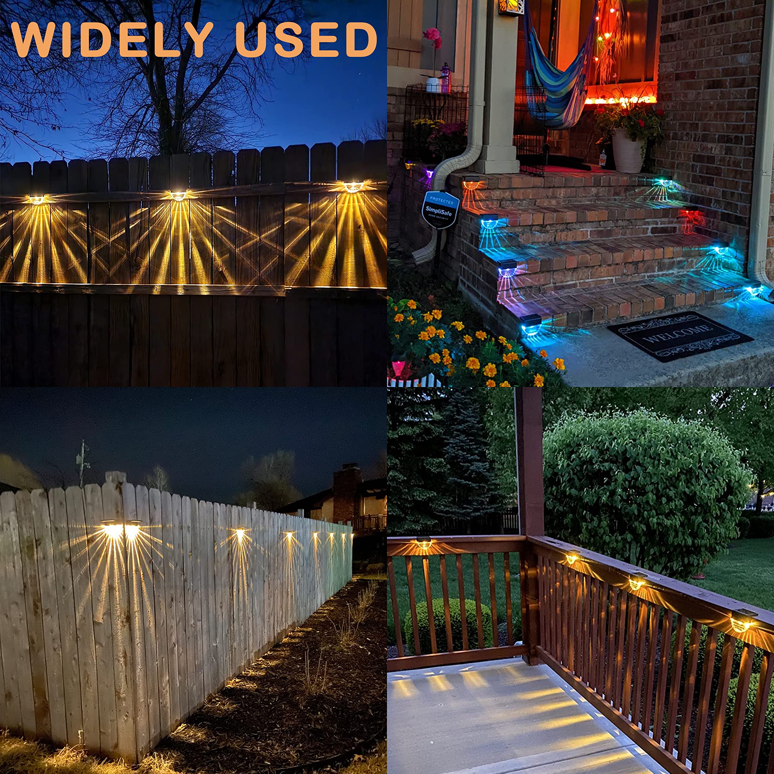Solar Deck Lights, 6 Pack Waterproof Led Solar Lights Outdoor, Solar Step Lights Solar Fence Lights, Solar Lights For Outside, G