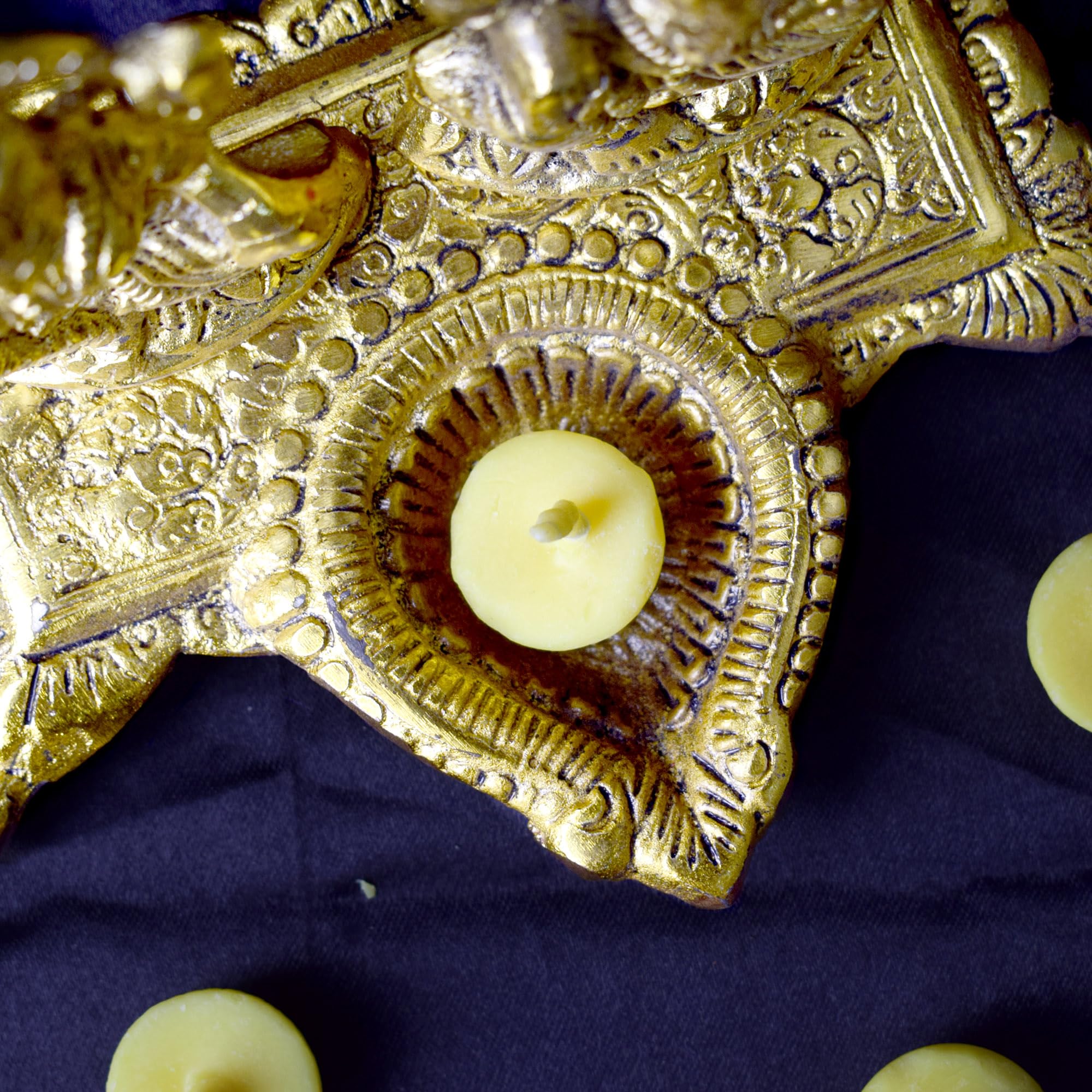 Satvik Pack Of 100 Pure Cow Ghee Wicks For Puja | Ready-To-Use Diya Batti | 30-Min Burn Time | Wax-Free Cotton Wicks | Ideal For Pooja, Meditation, Diwali, And Housewarming Gifts