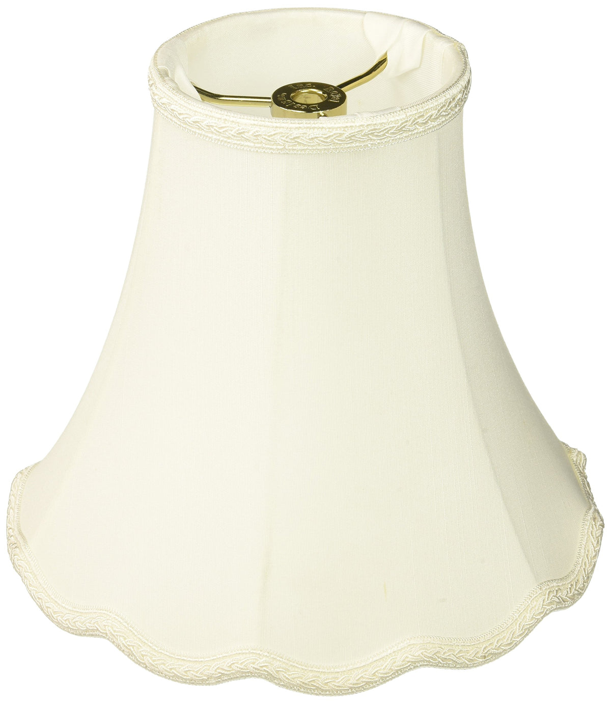 Royal Designs Scalloped Bell Designer Lamp Shade, White, 4 x 8 x 7.25