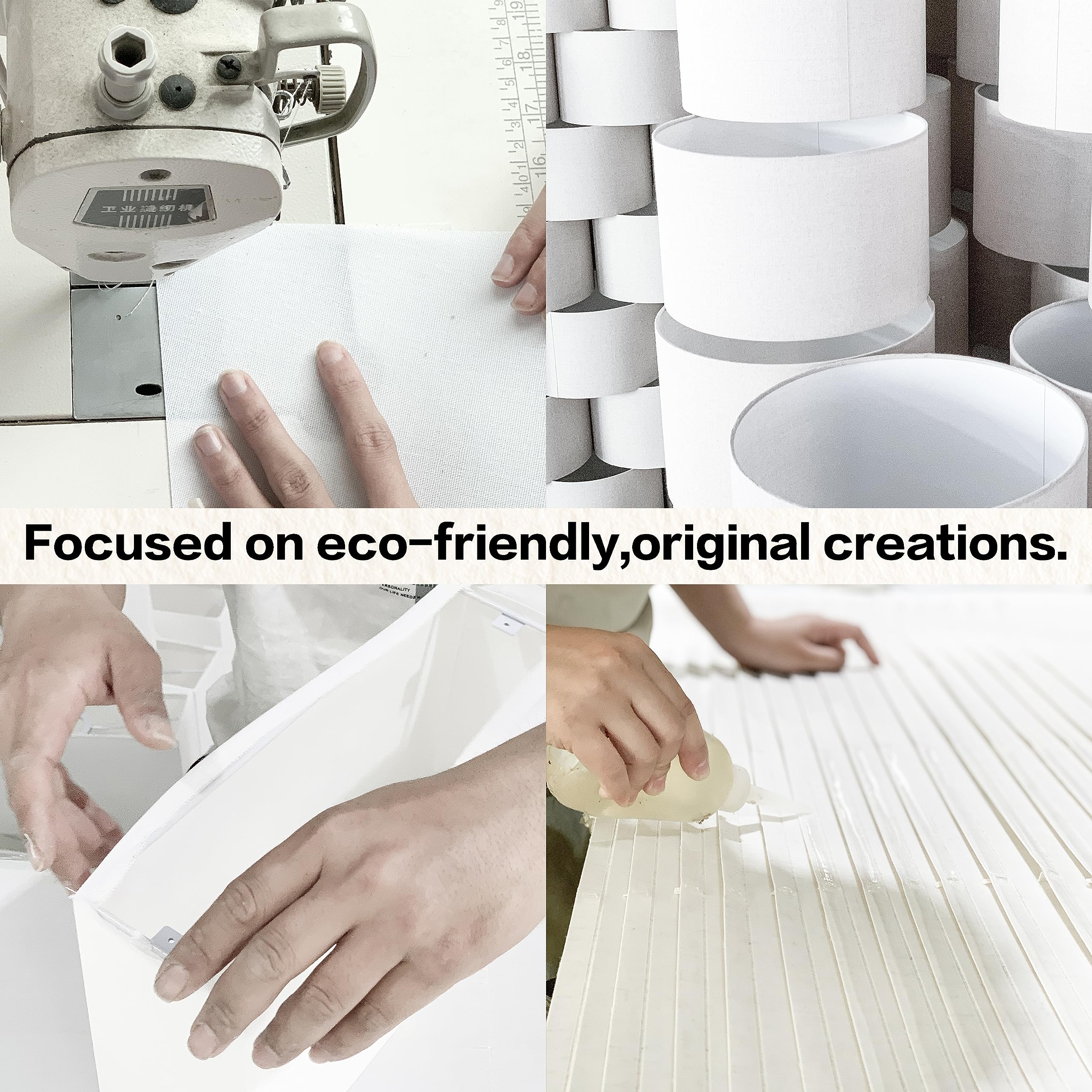 Set Of 2 Pure White Linen Drum Lamp Shade 13'' Top X 13'' Bottom X 10'' High (Spider) Contemporary Lamp Shades For Table Lamps &