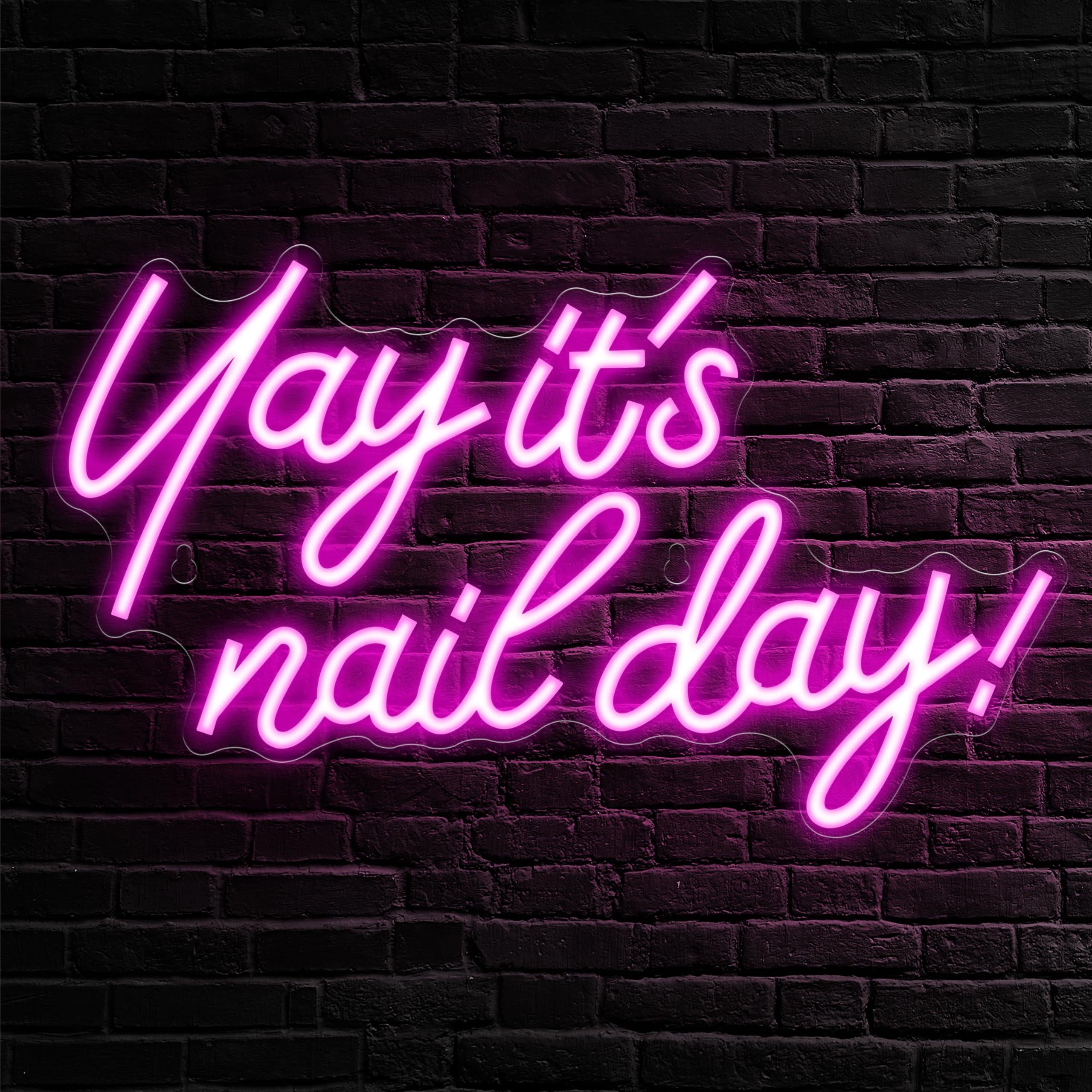 Kavaas Neon Sign for Salon & Beauty Room - Nail Day Design, 127cm x 28cm, Color: Nail Day_NDP