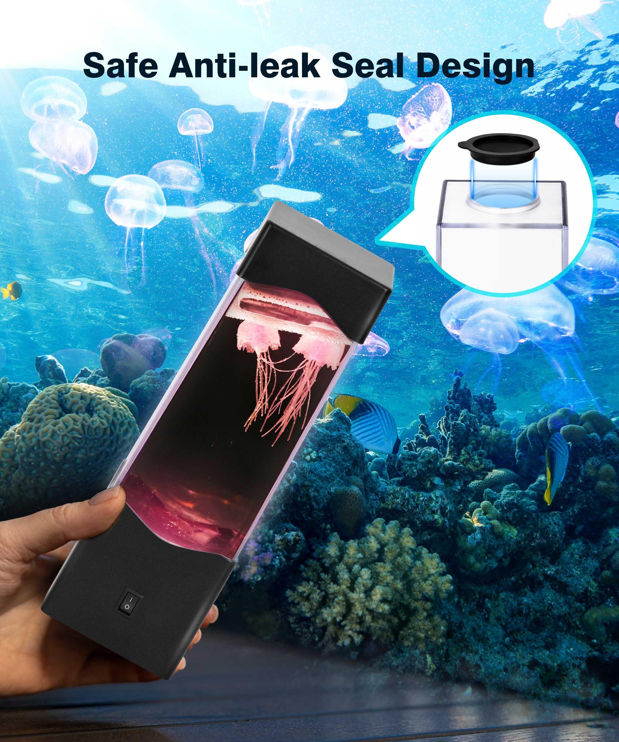 Faithorse Jellyfish Lamp Mesmerizing Lava Lamp, Multi-Color Jelly Fish Light Lamp, Christmas Gifts for Kids and Adults, Jellyfis