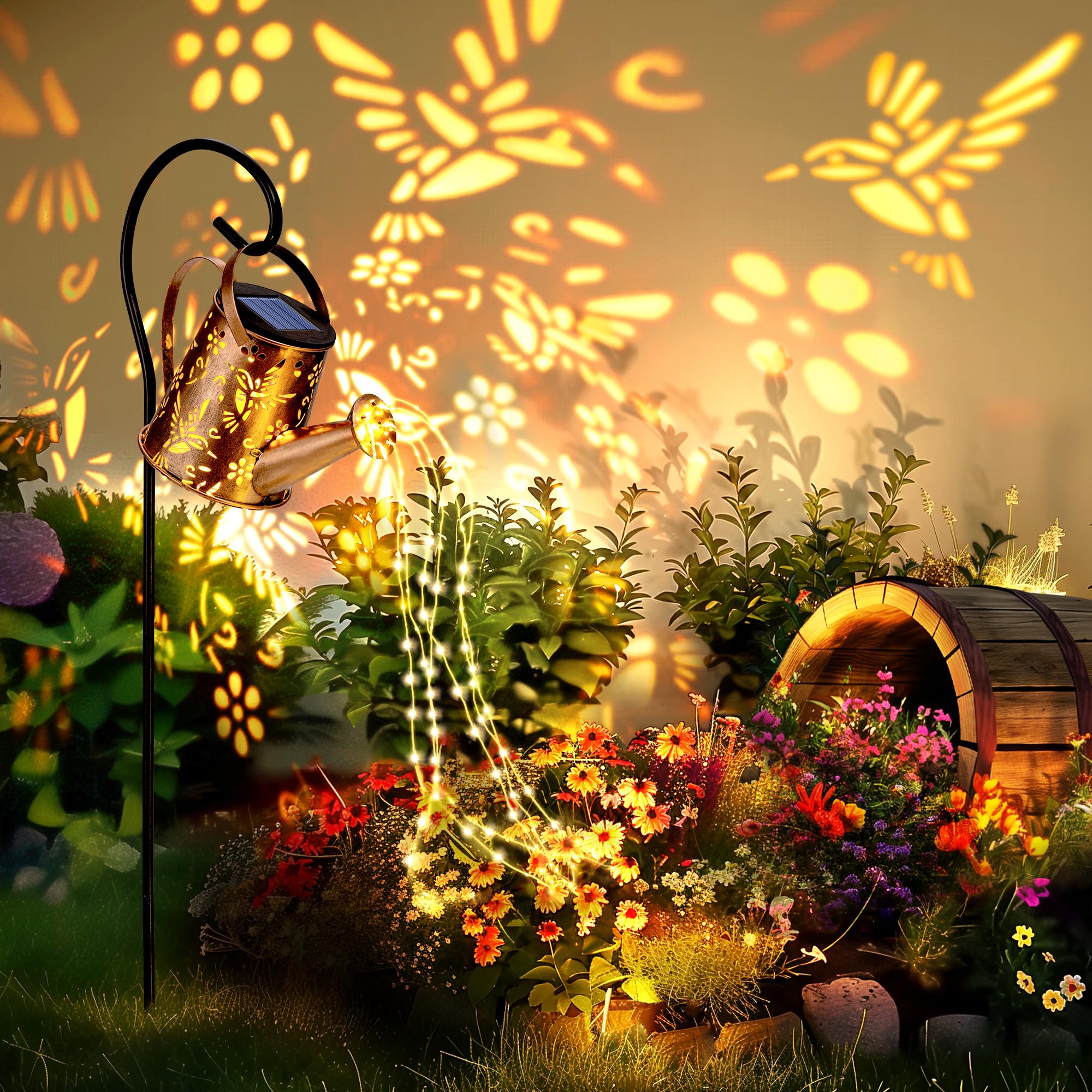 Patiopia Solar Lights Outdoor Garden Decor  Solar Lanterns Watering Can Lights Gardening Gifts For Mom Women Grandma Birthday  Hanging Lights Outdoor Decoration For Yard Porch Patio Backyard