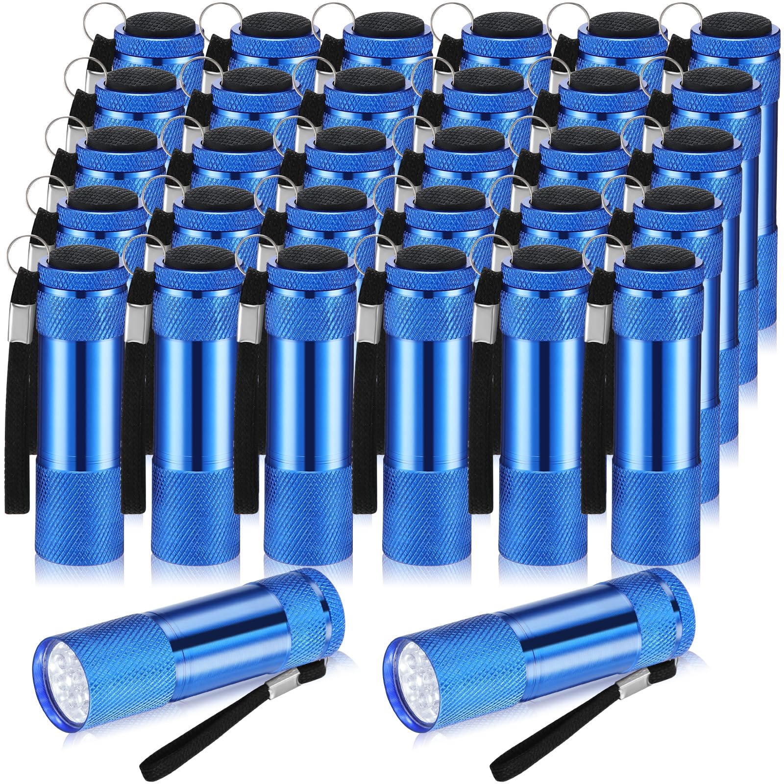 VIHOSE Mini Flashlights 32 Pcs Set, Aluminum, LED, Handheld, Blue, Model ANB-VIHOSE-1841
