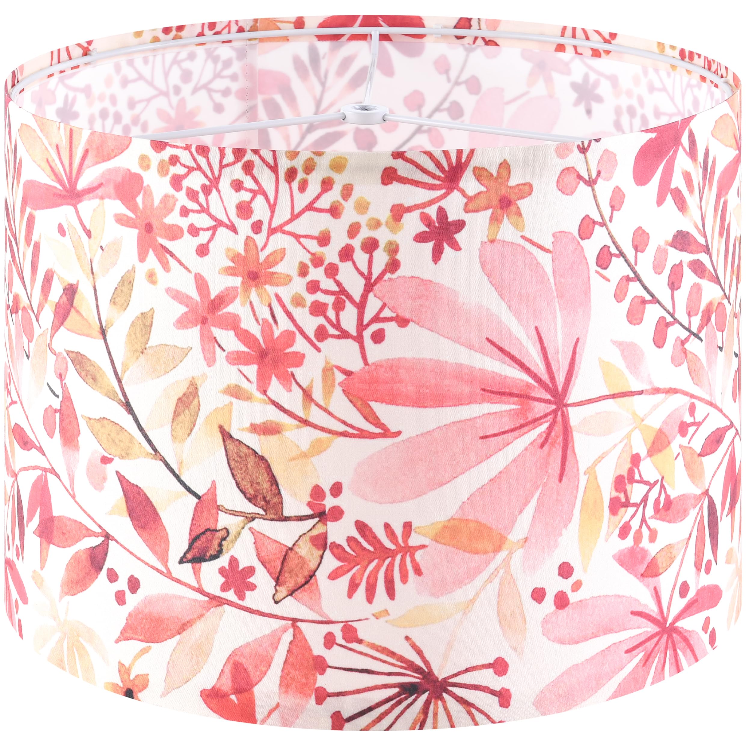 Medium Drum Lamp Shade,Leaf Printed Lamp Shades 13'' Top X 13'' Bottom X 10'' High(Spider) Modern Table Lamp Shade,Floor Lamp Sh
