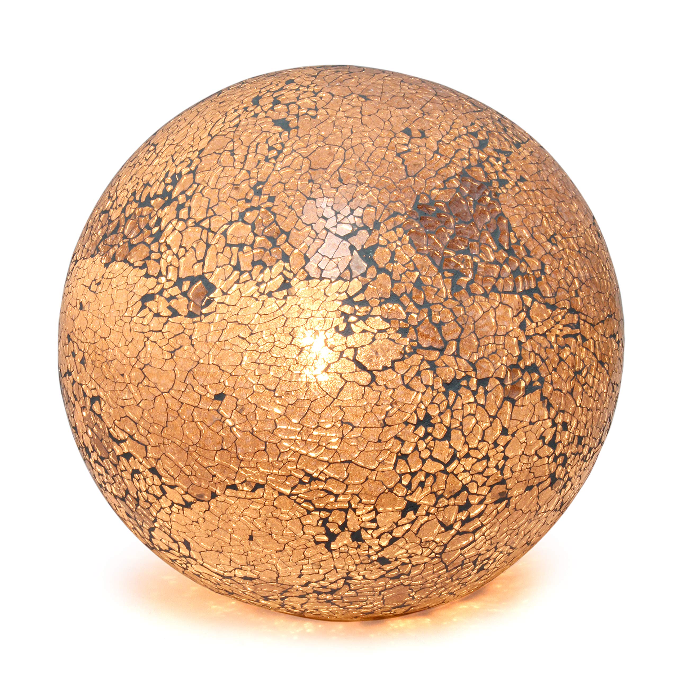 Simple Designs Lt3302-Gry 1 Light Mosaic Stone Ball Table Lamp, Gray