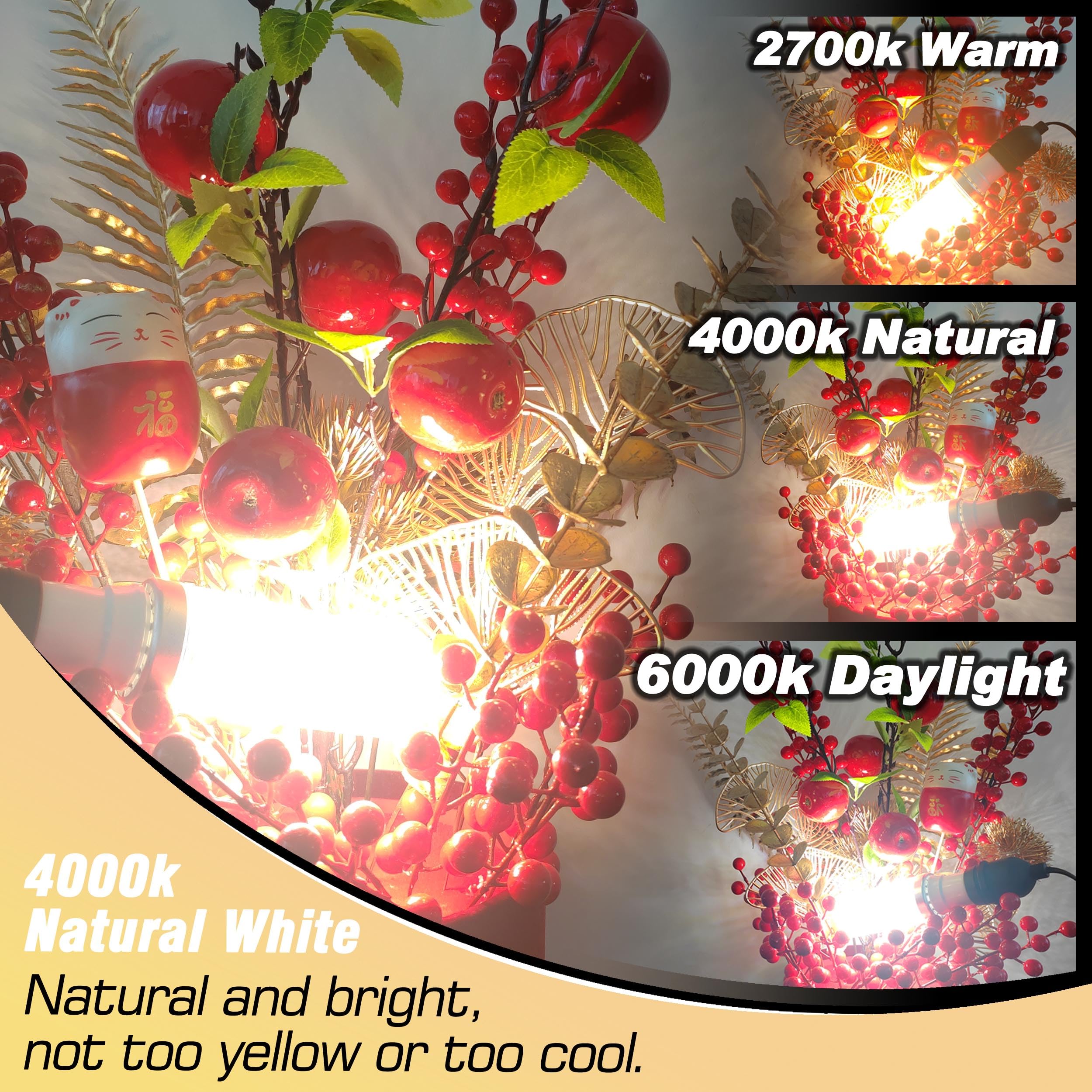 1.77 X 5.90 Inch Big E26 20W Led Corn Bulbs 3000 Lumen 200 Watt Equivalent Incandescent Light Bulbs 4000K Natural White Candelab