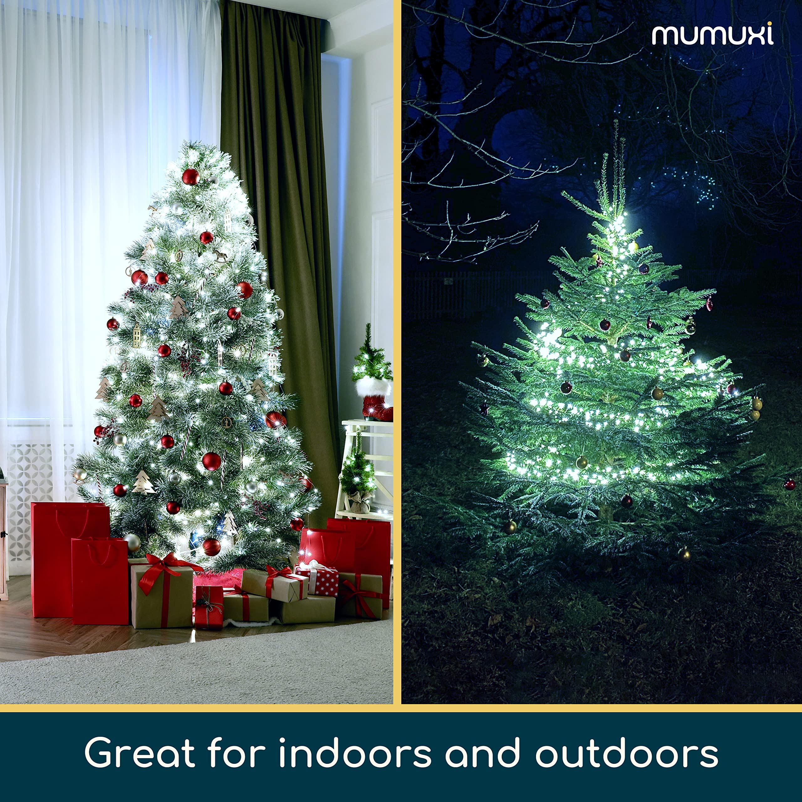 MUMUXI LED Fairy Lights, 16 Pack, 10ft Cool White, Waterproof, Silver Coated Copper Wire, Model FY-2032-001