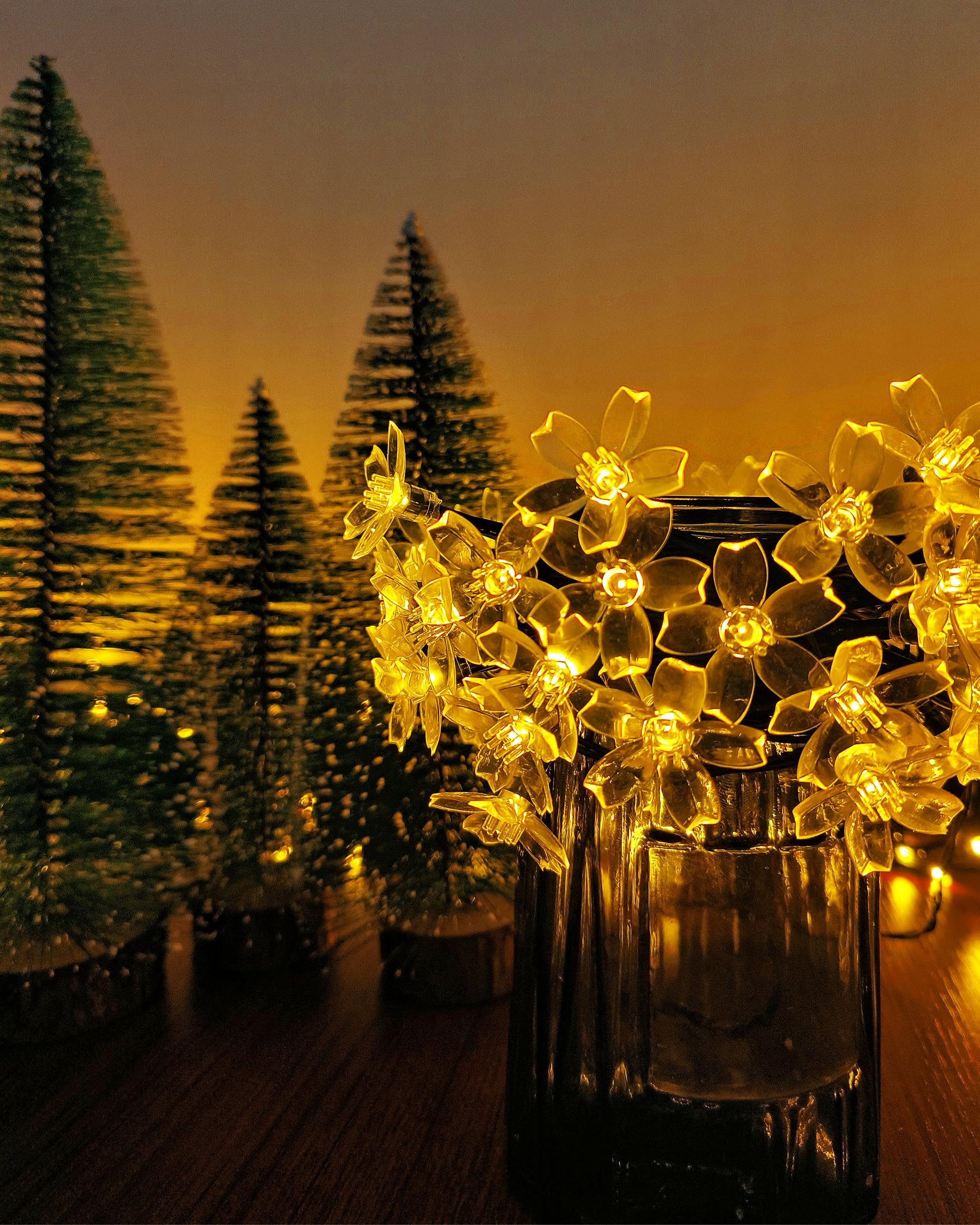 Selarlyt Solar String Lights, 50 LED Warm White Waterproof Decorative Lights for Outdoor, Yard, Lawn, Garden, Christmas Tree