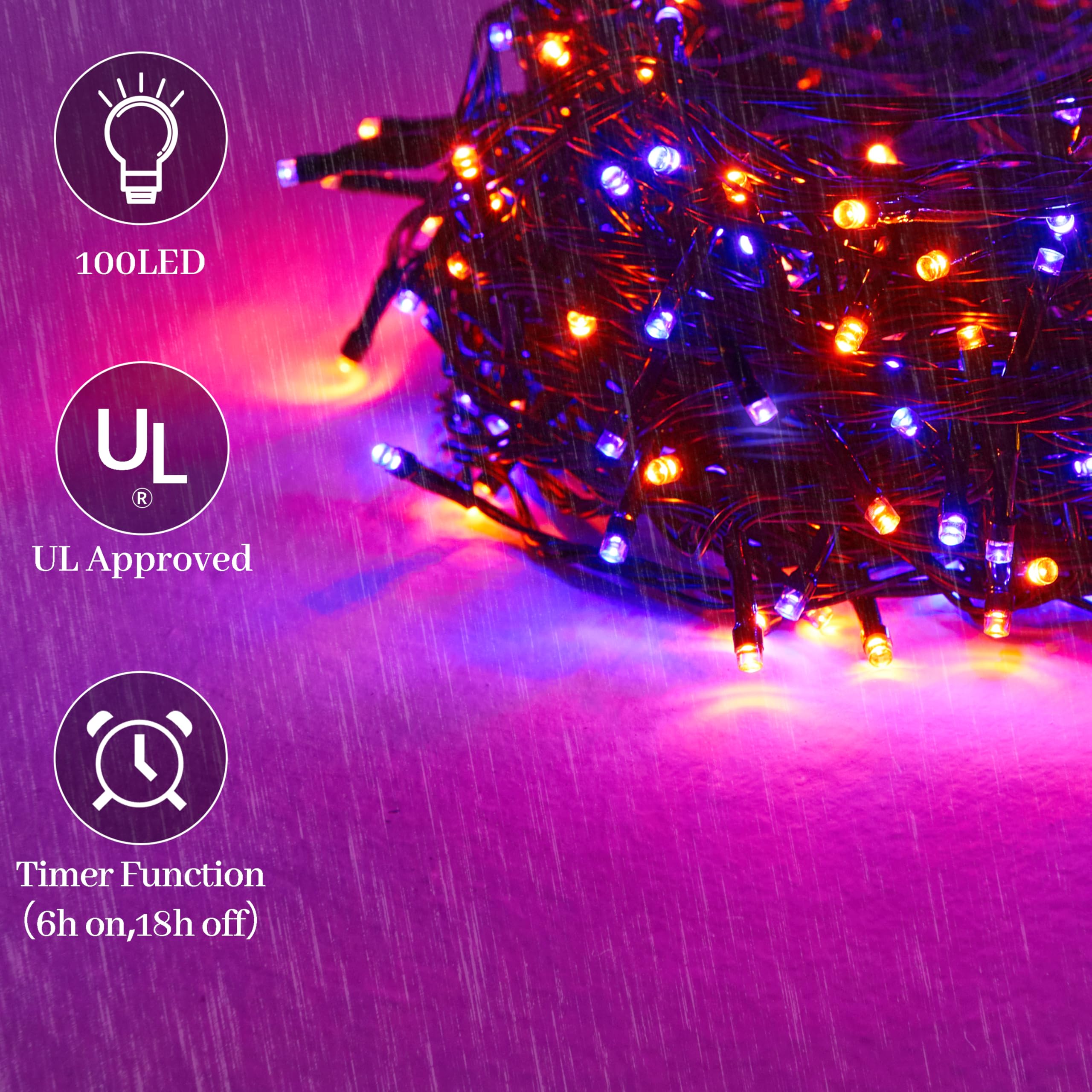 Flechllary Cascading Twinkle Lights For Christmas Tree,400 Led Christmas Tree Lights With 8 Lights Modes & Remote,6.6Ft X 16 String Lights With Timer For Indoor Party Xmas Decorations(Purple)